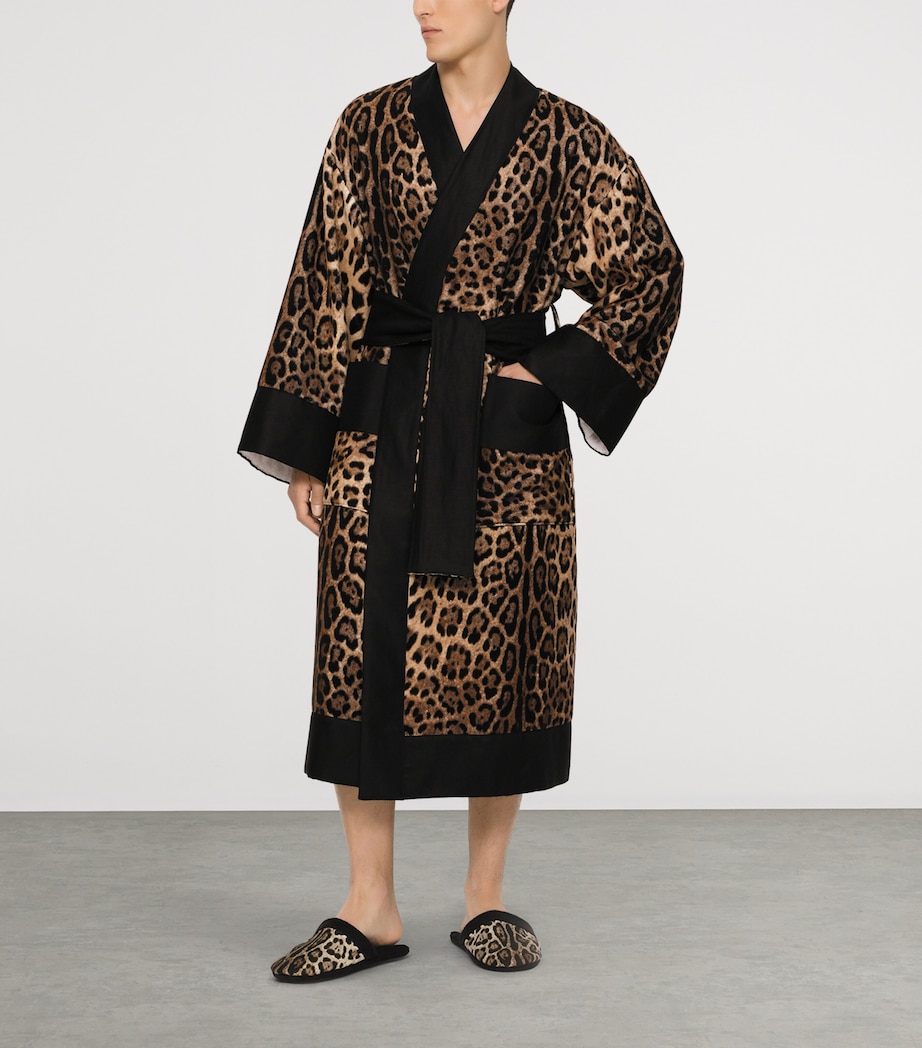 Terry Cotton Leopard Print Robe UL001 LEOPARDO Image 10
