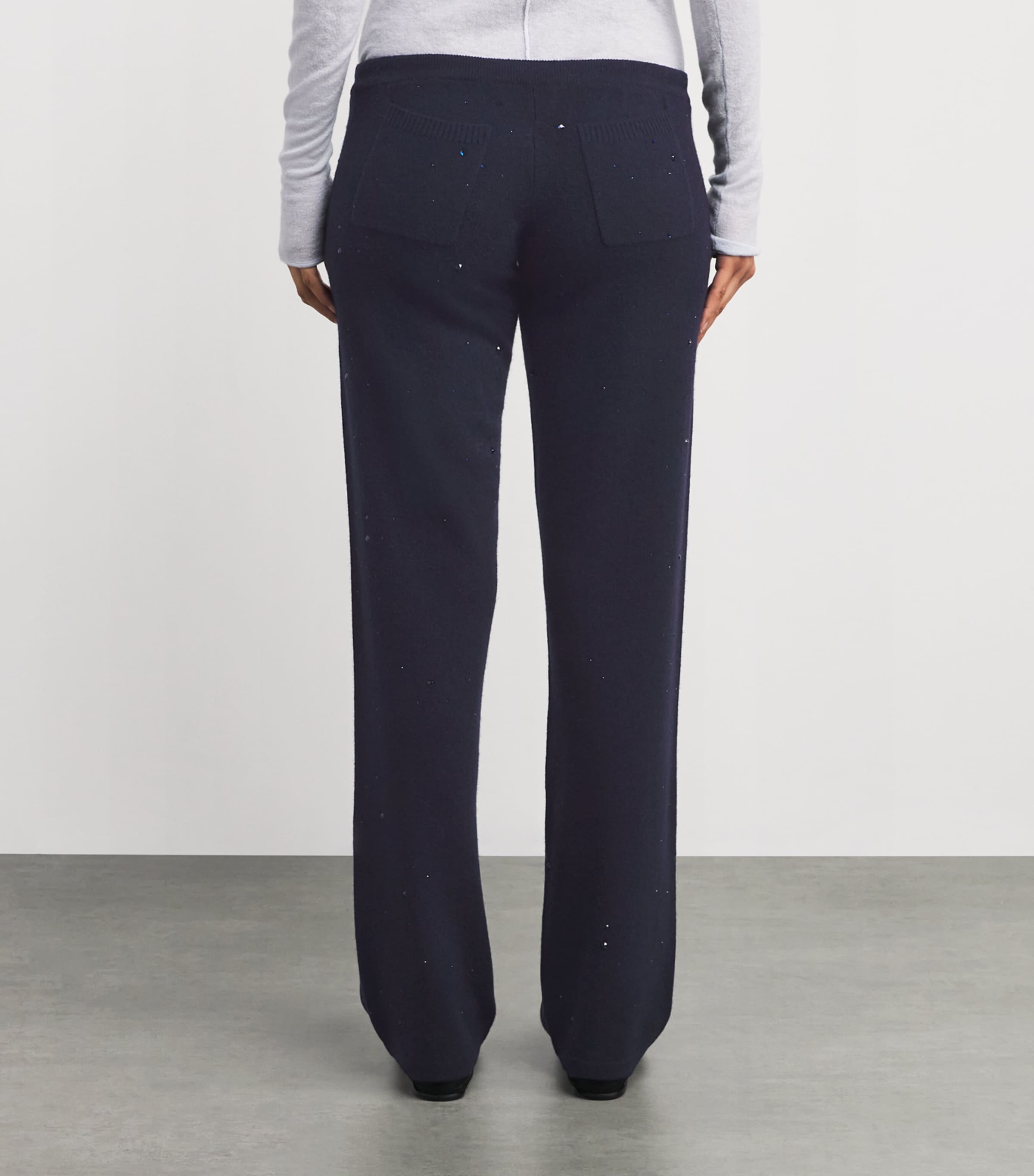 Cashmere Crystal-Embellished Sweatpants MIDNIGHT/DARK I Image 4
