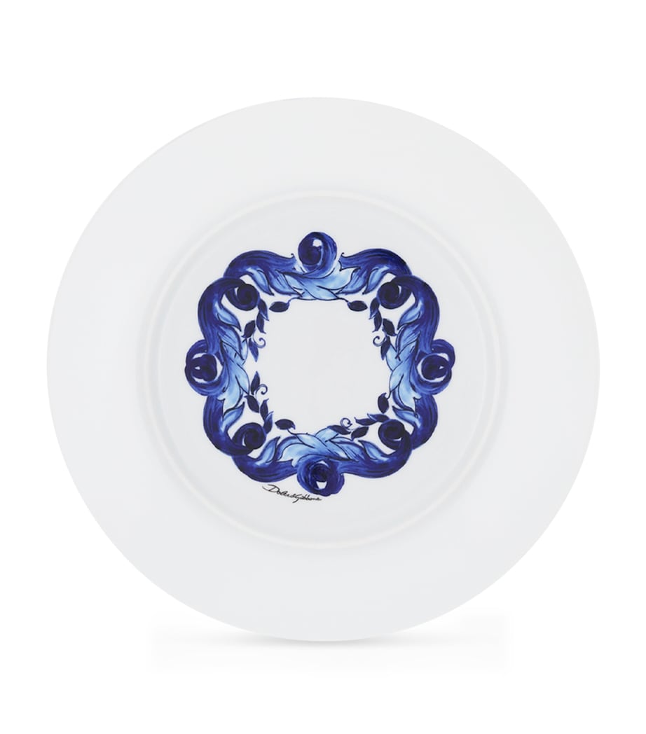 Set of 2 Blu Mediterraneo Bread Plates (17cm) UB008 FIORE PIC BLU Image 4