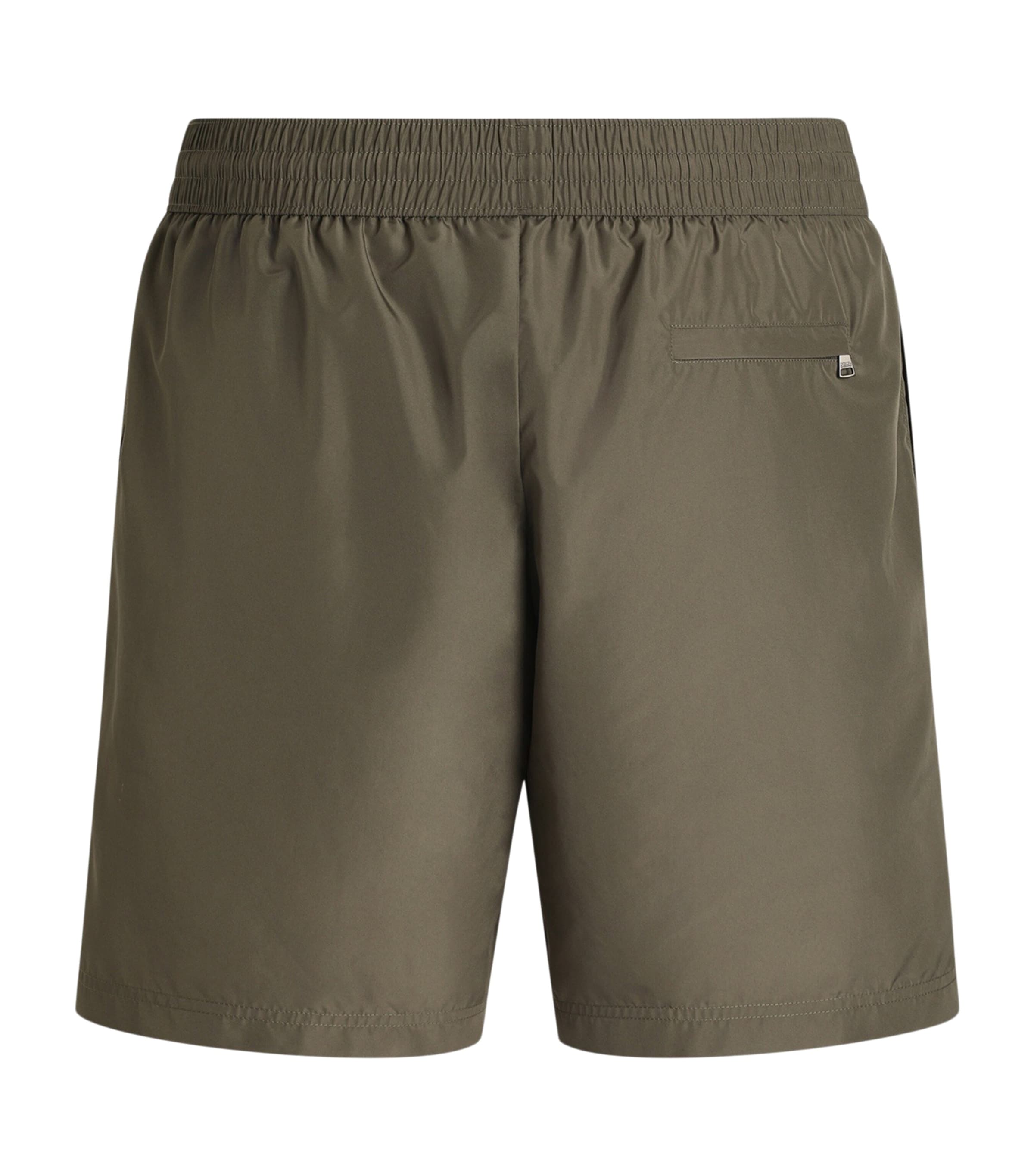Dolce&Gabbana Mens Mid-Length Logo Swim Shorts Grey Green Image 2