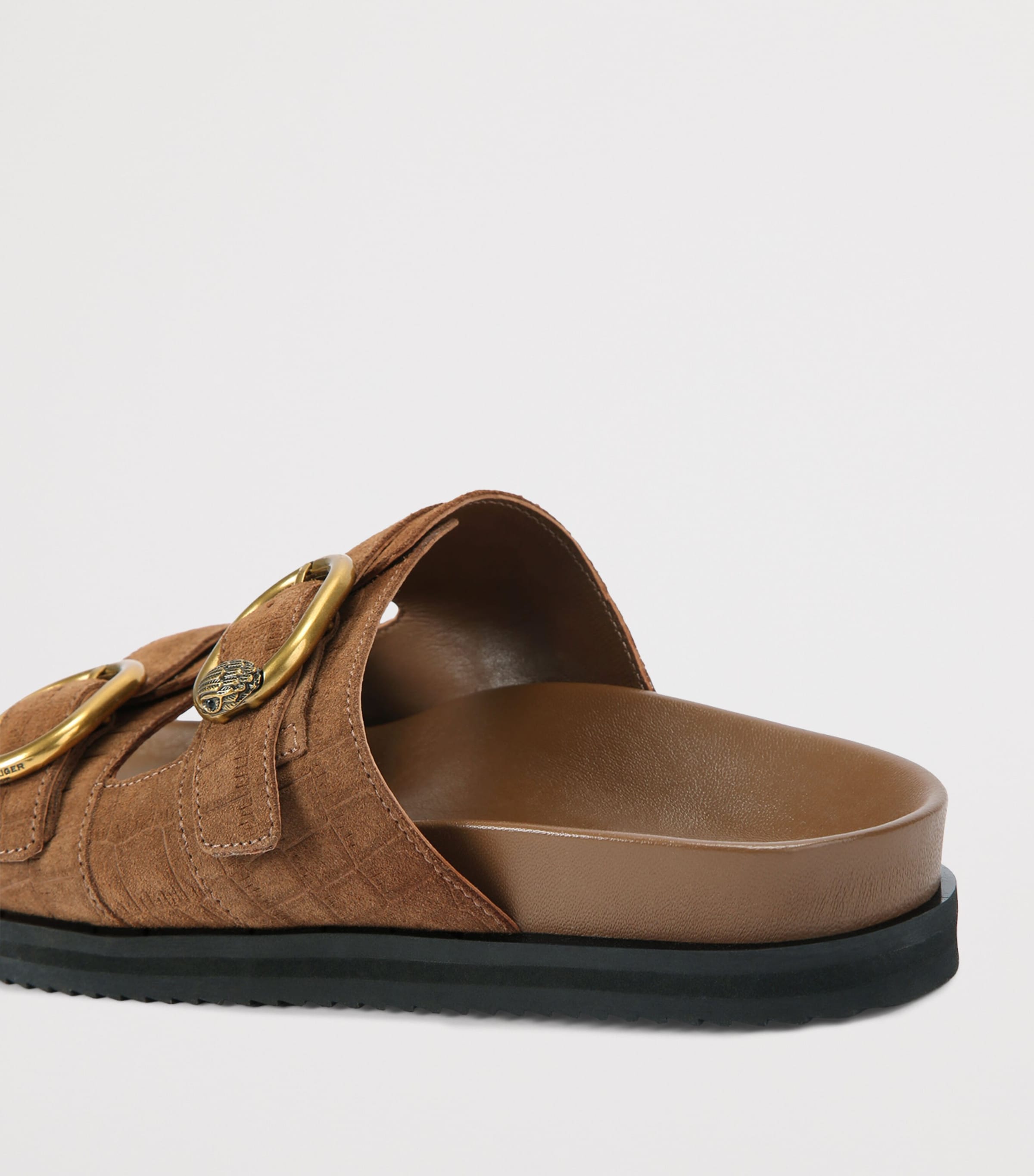 Kurt Geiger London Suede Bancroft Sandals Tan Image 3