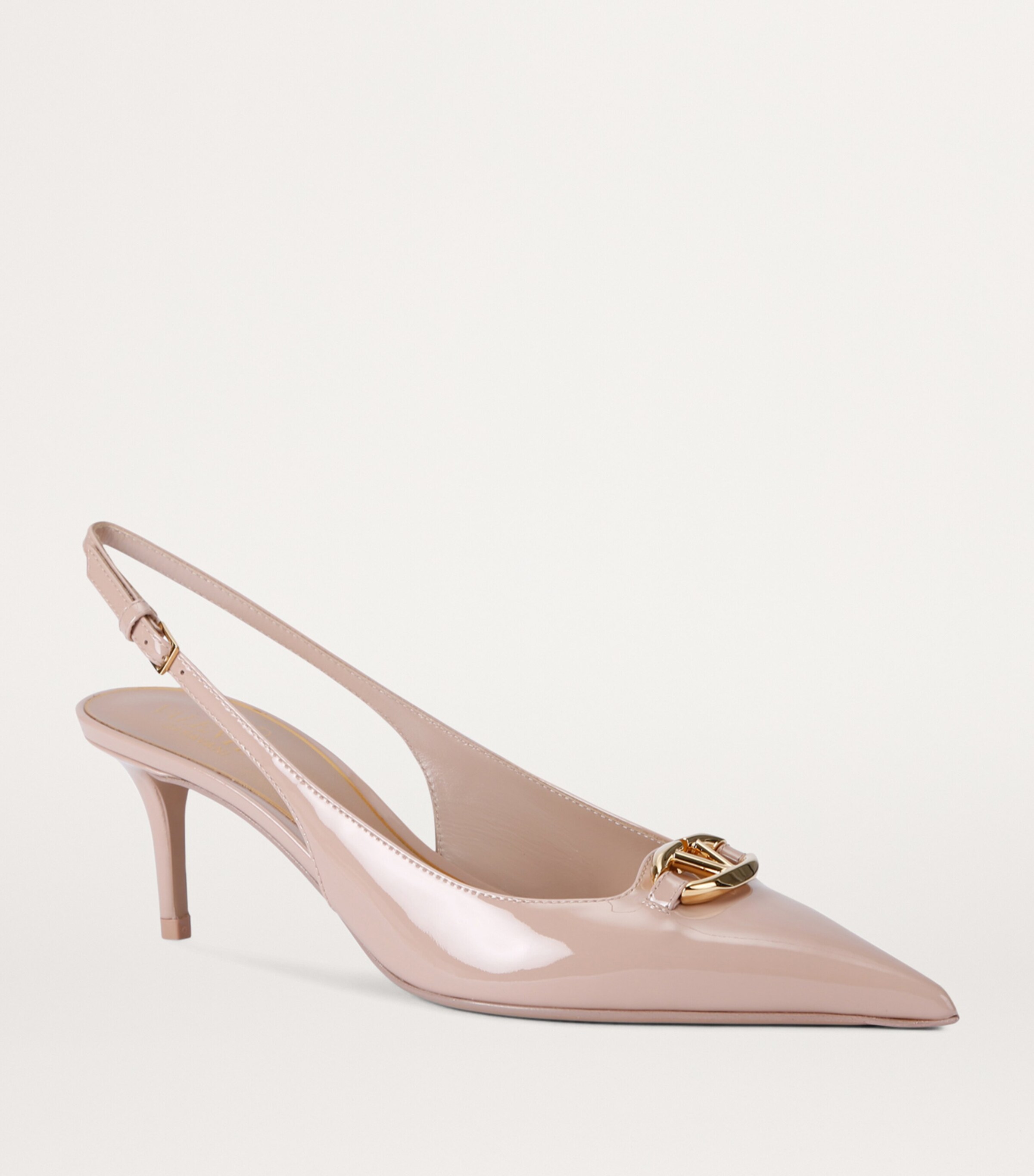 Valentino Garavani Leather VLogo Moon Slingback Pumps 60