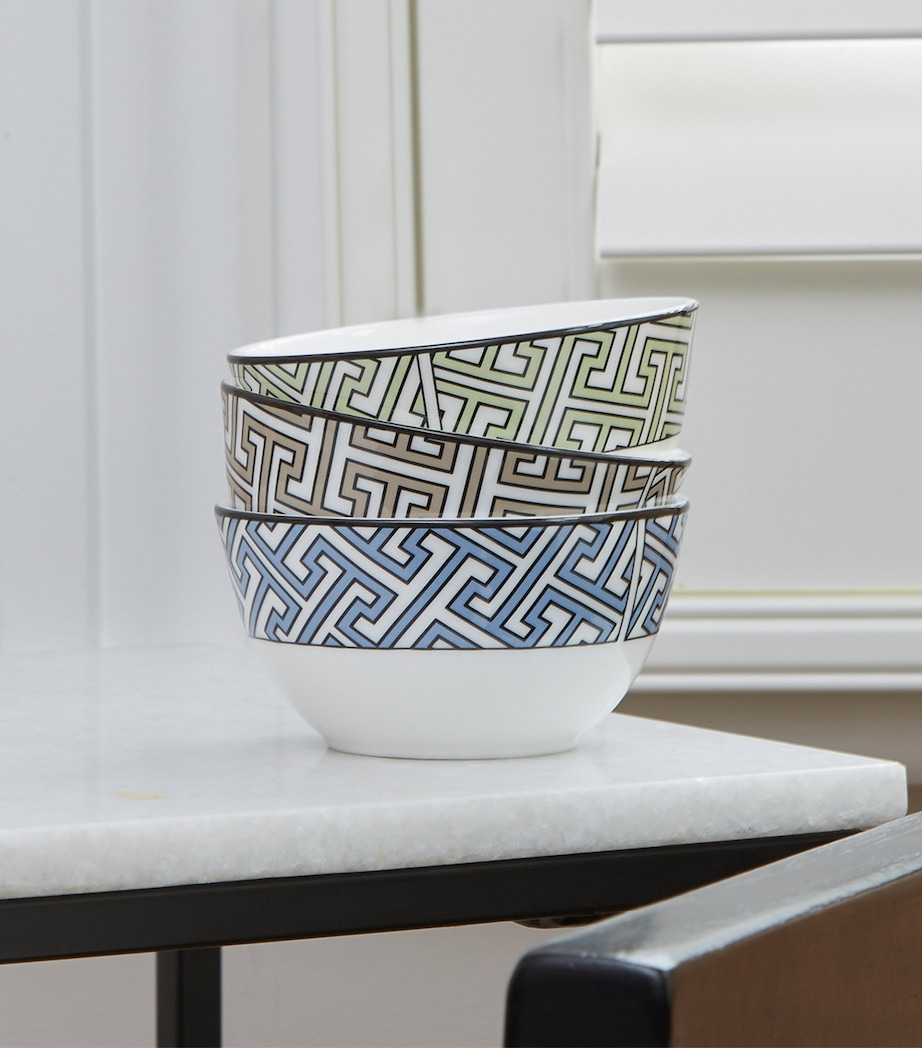 O.W.London Maze Sugar Bowl (6cm) Blue Image 2