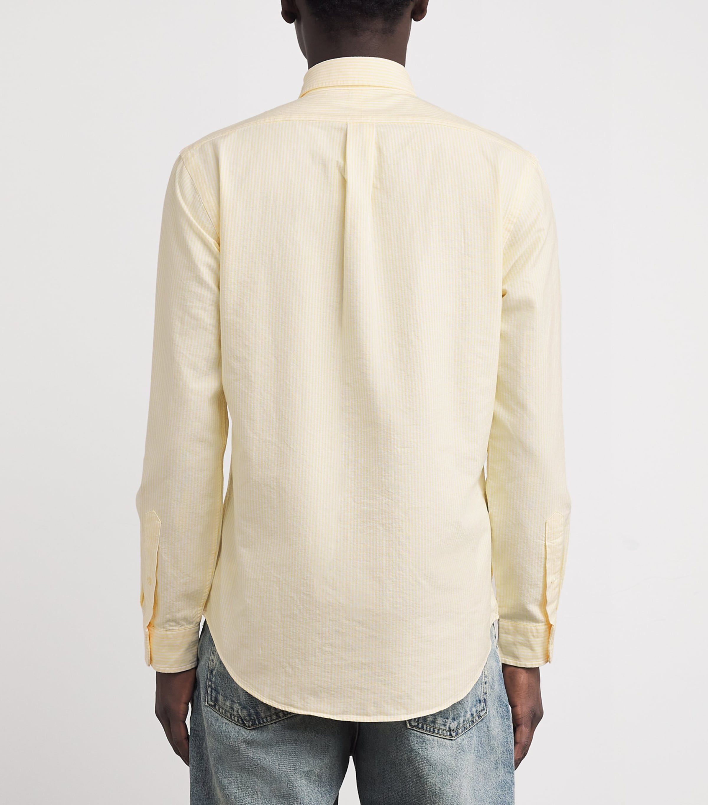 Custom Fit Stripe Oxford Shirt 6636D YLLW OXFRD/WHT Image 4