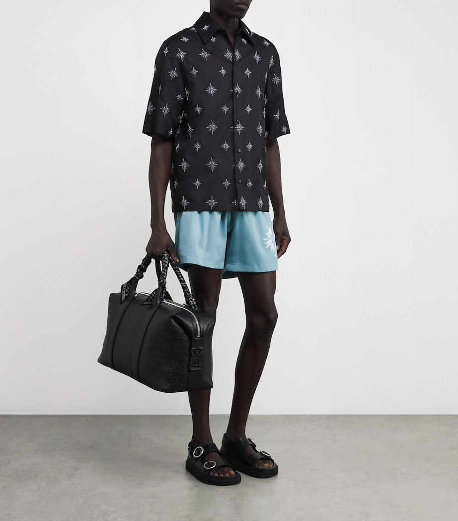 AMIRI Mens Starburst Swim Trunks Dusty Blue Image 2