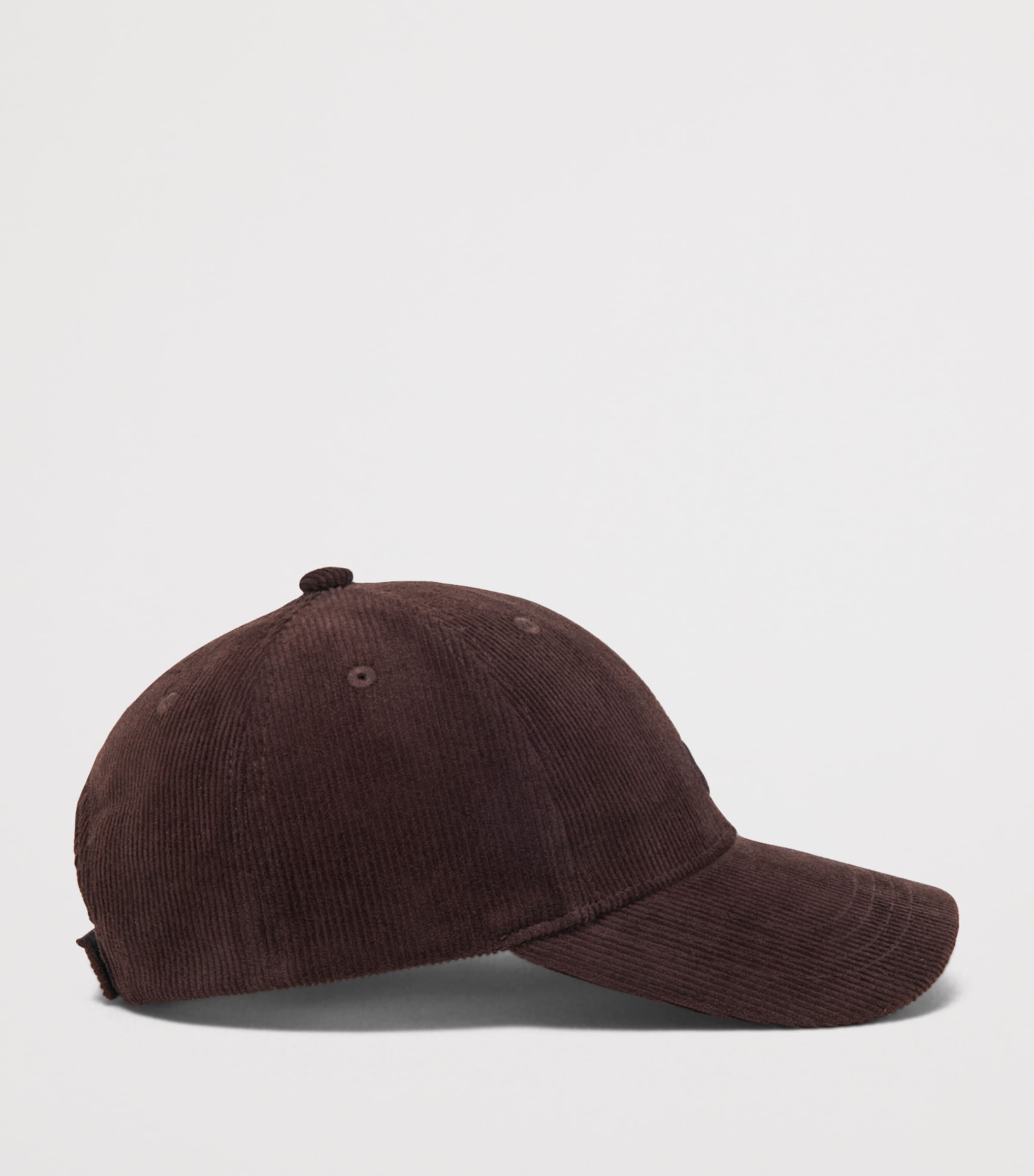Maje Corduroy Logo Baseball Cap Dark Brown Image 3