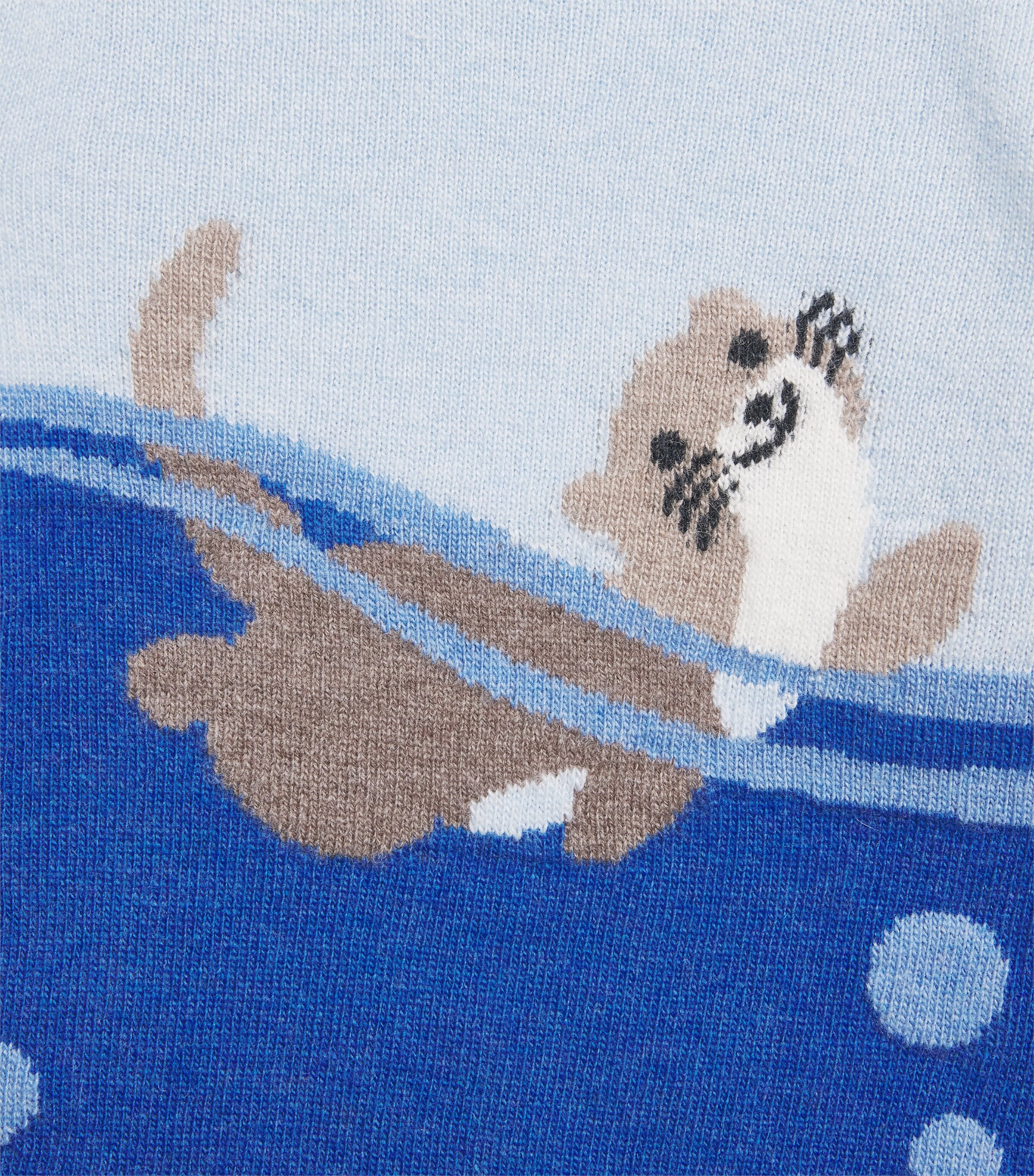 Per Te Jacquard Sea Lion Sweater (3-18 Months) Azzurro Baby Image 3
