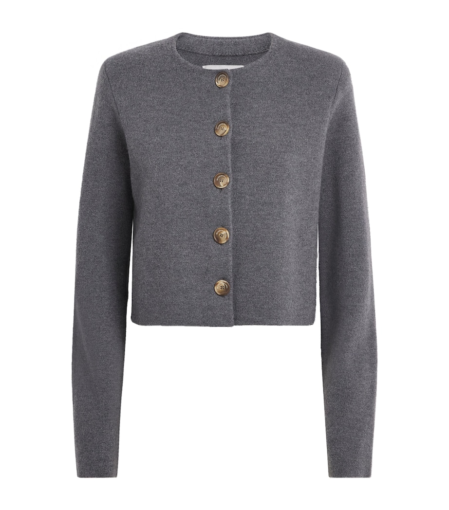 Brandon Maxwell Womens Virgin Wool Ryder Jacket Heather Grey Image 1
