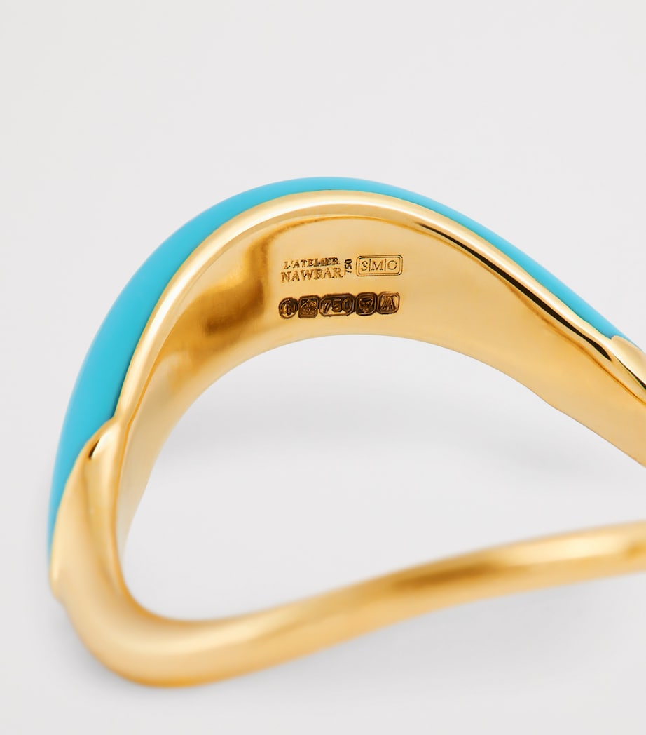 Yellow Gold Boa Stackable Stone Ring YELLOW GOLD Image 5