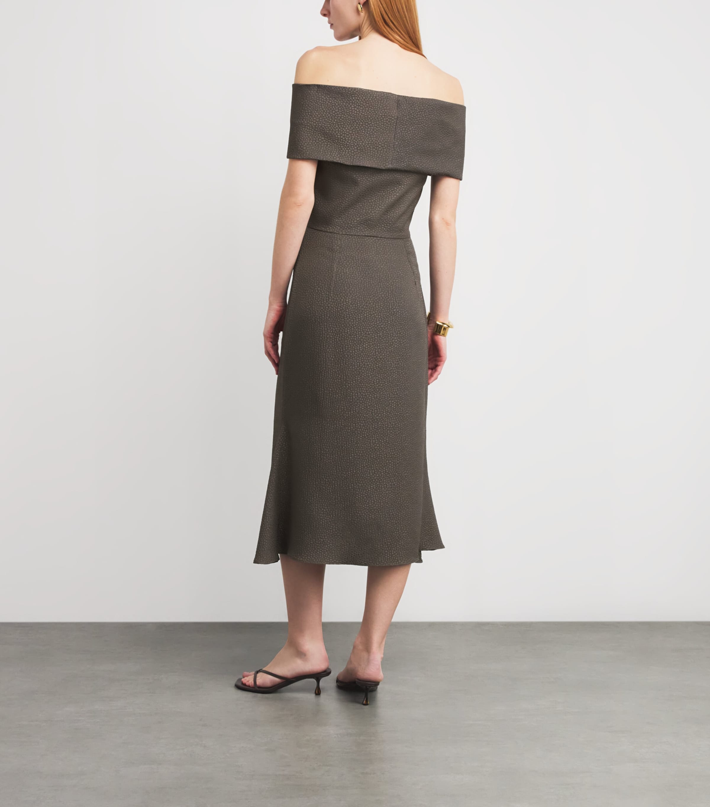 Jacquard Playtime Midi Dress SLATE GREY Image 3