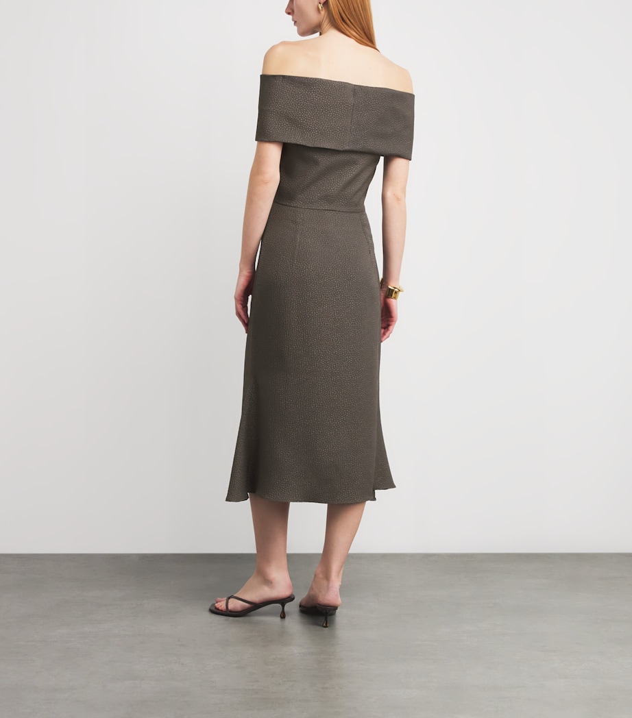 Jacquard Playtime Midi Dress SLATE GREY Image 3
