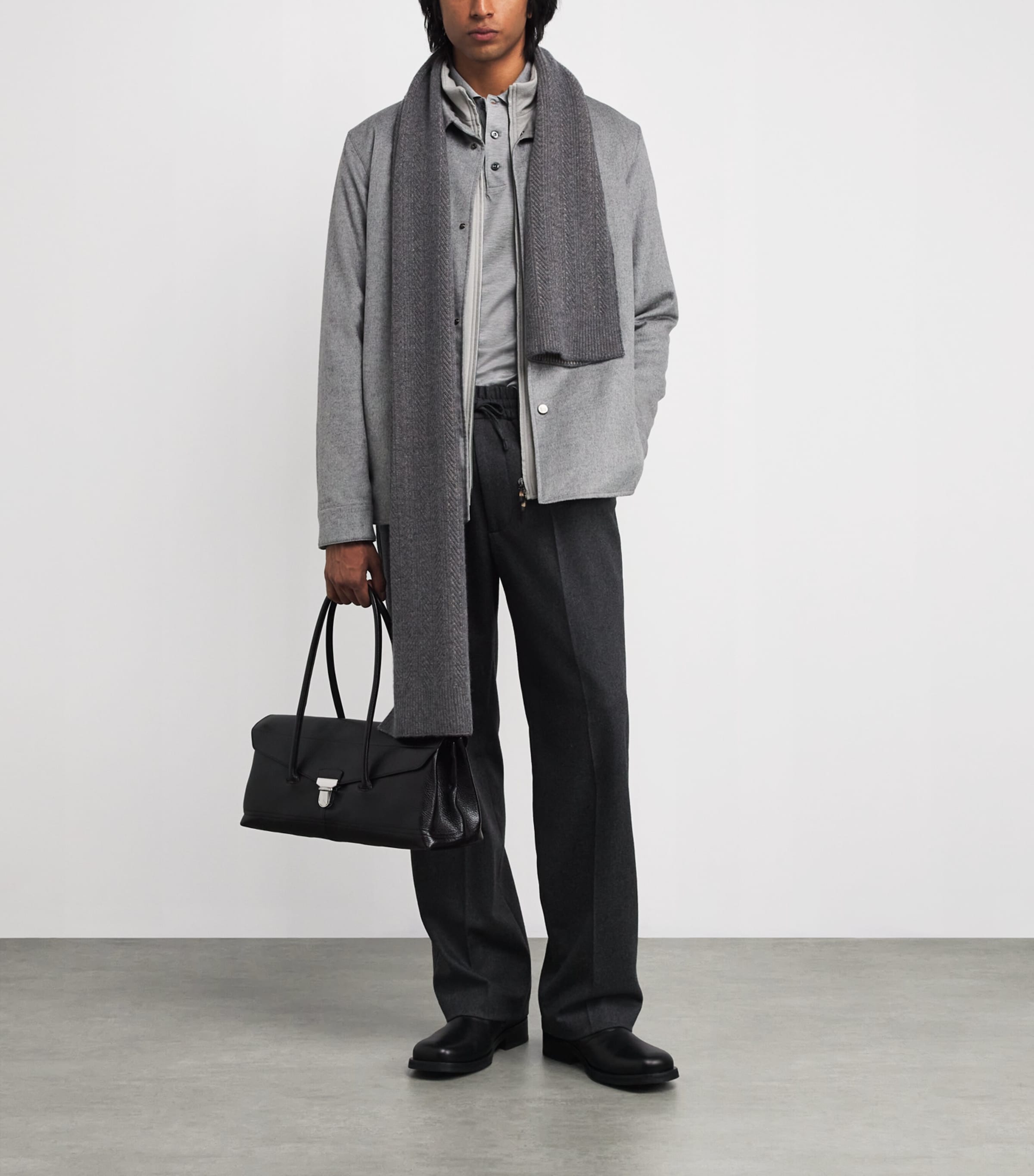 Colombo Grey Silk-Cashmere Hybrid Jacket | Harrods PT