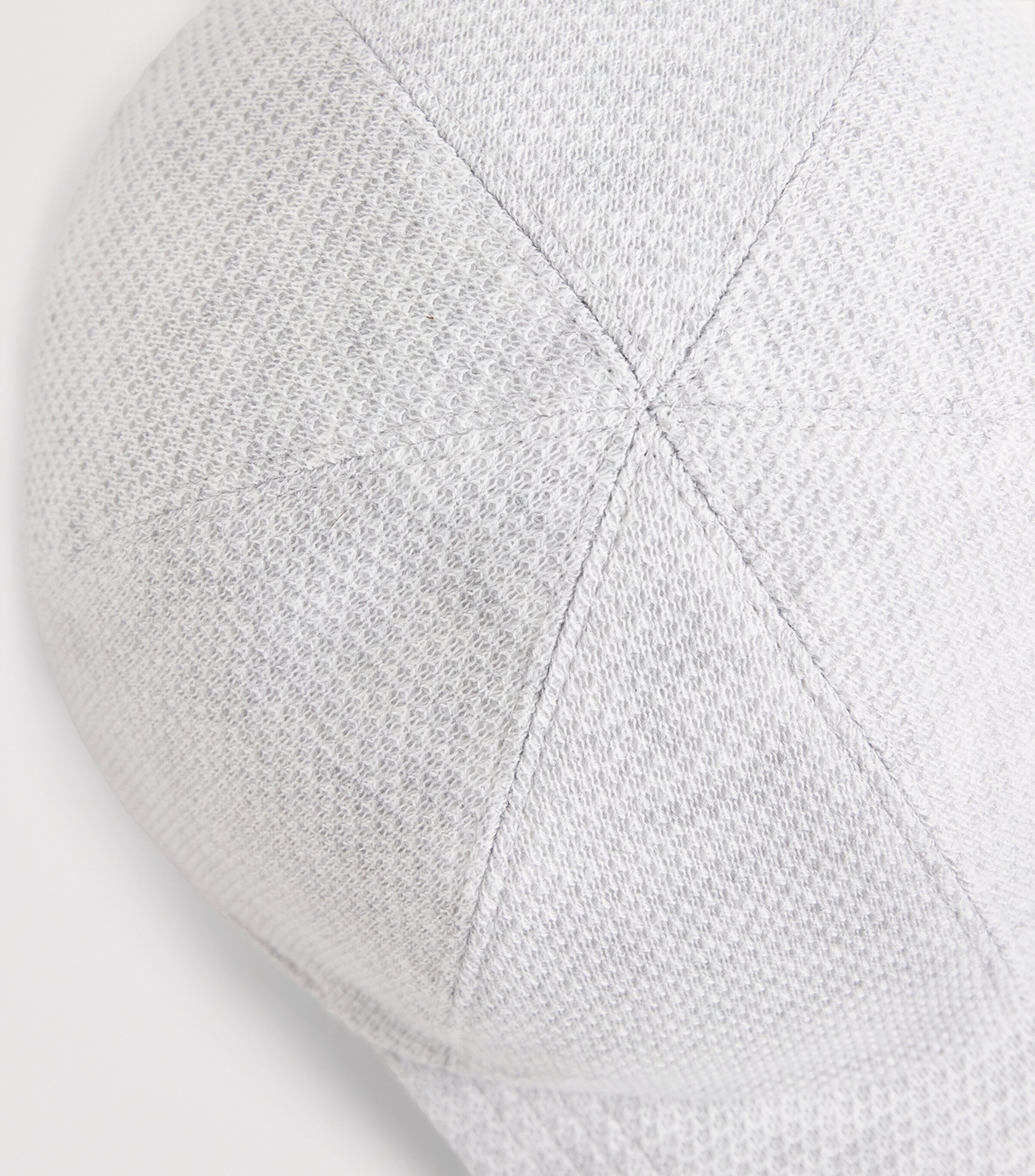 Eleventy Honeycomb-Stitch Cotton Baseball Cap Grigio Chiaro Melang Image 4