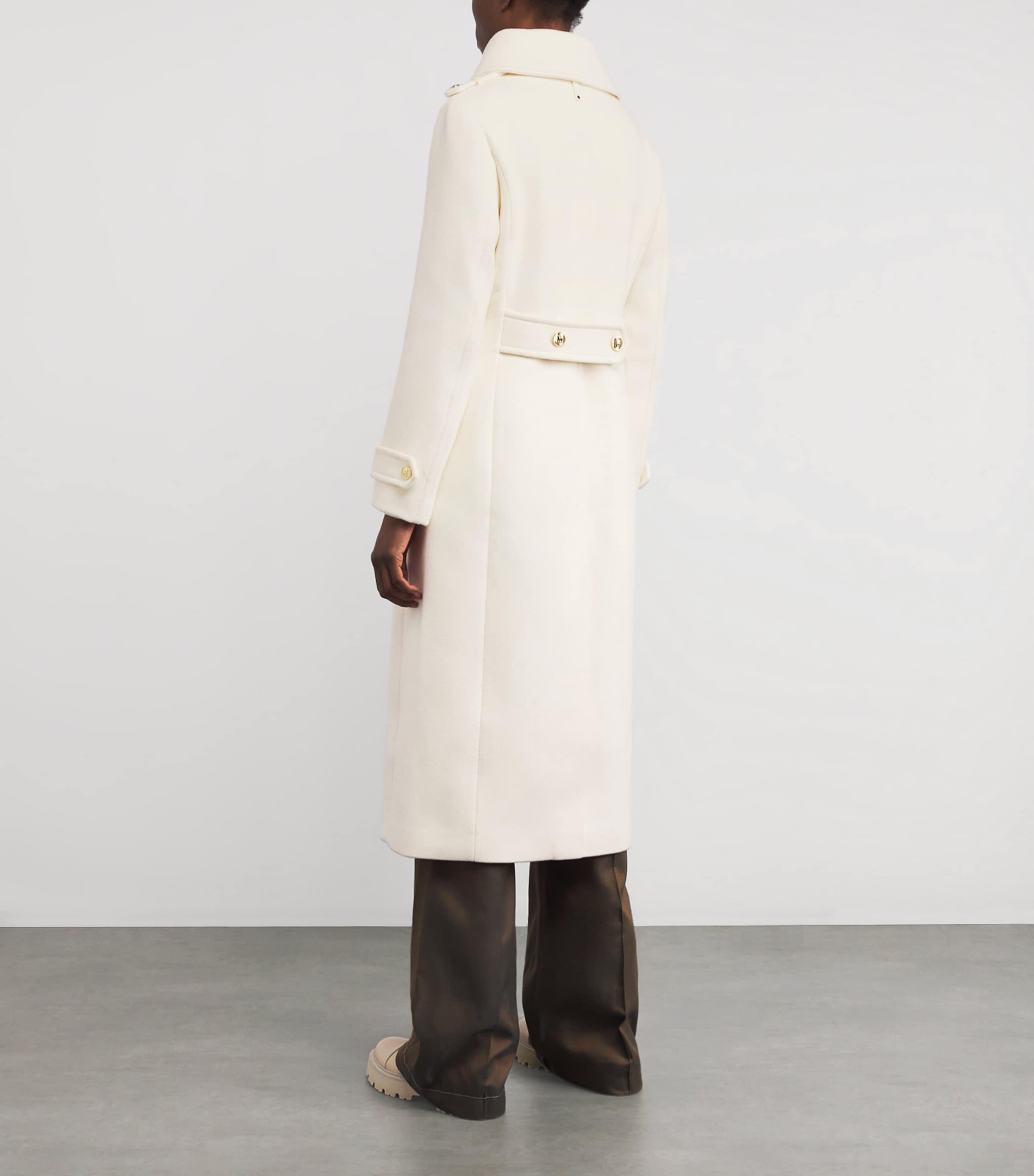 Wool Elodie-R Trench Coat C0253 CREAM Image 3