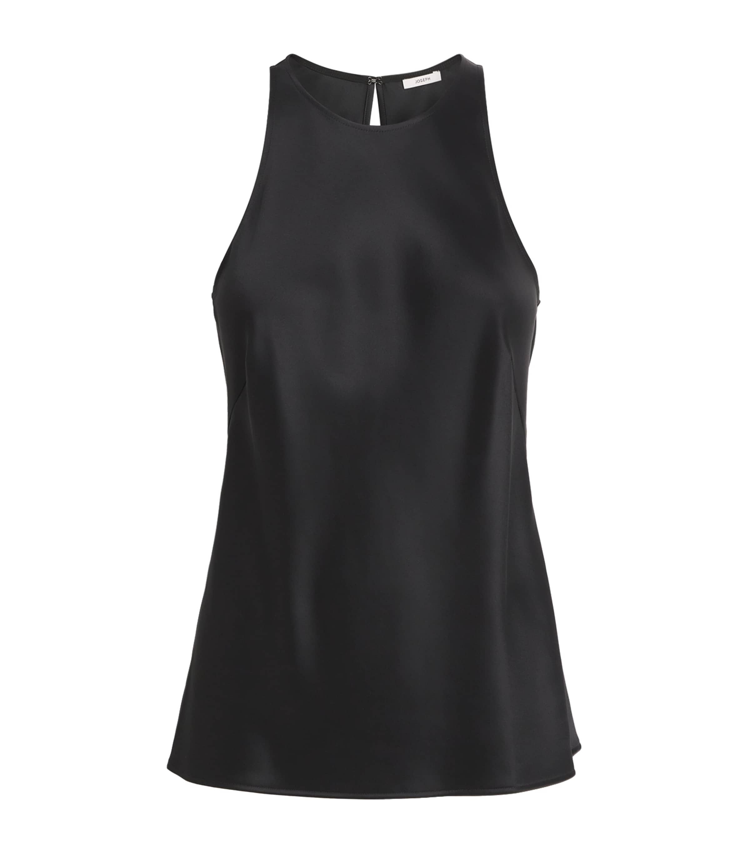 Satin Ritz Sleeveless Top BLACK Image 1