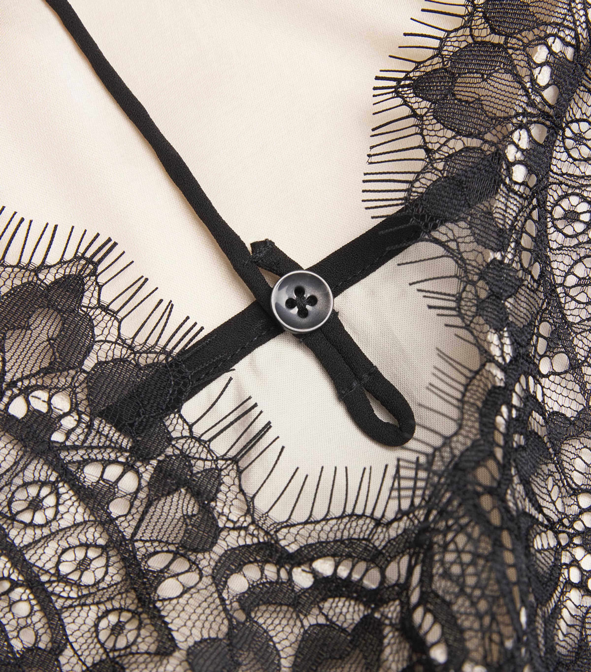 Satin Lace-Trim Camisole ECRU003 Image 5