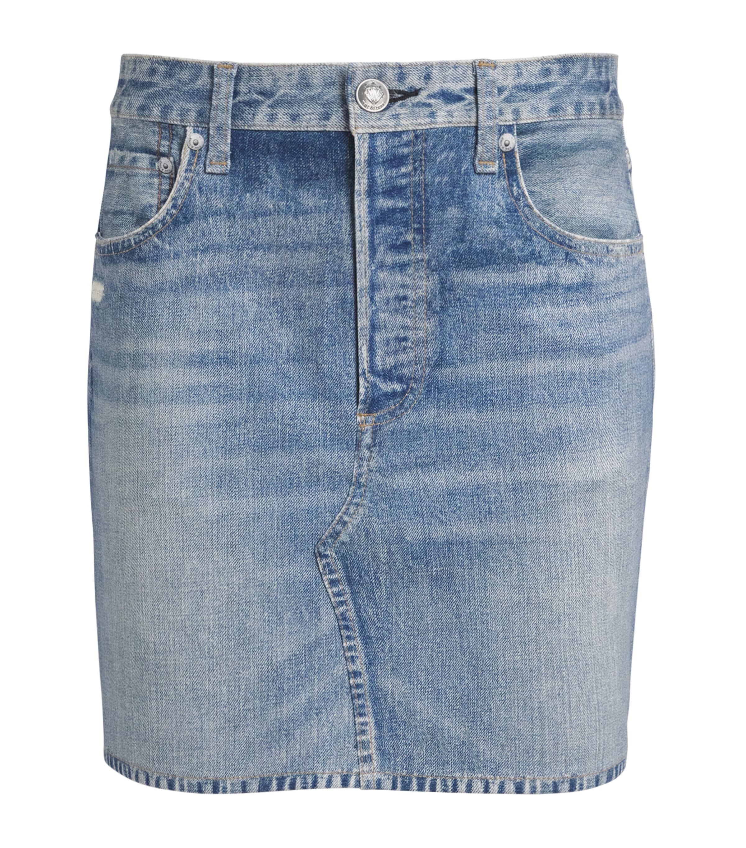 Rag & Bone Blue Miramar Mini Skirt | Harrods CH