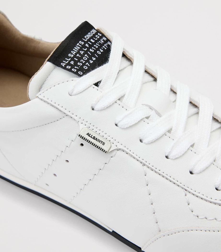 AllSaints Leather Liam Sneakers Triple White Image 5