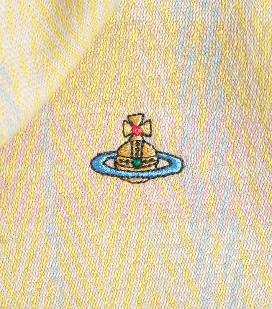 Vivienne Westwood Mens Herringbone Stripe Orb Polo Shirt Hrngbn Strp Image 6