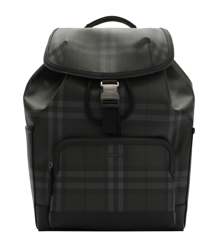 Burberry City Check Clip Backpack Iron Image 1