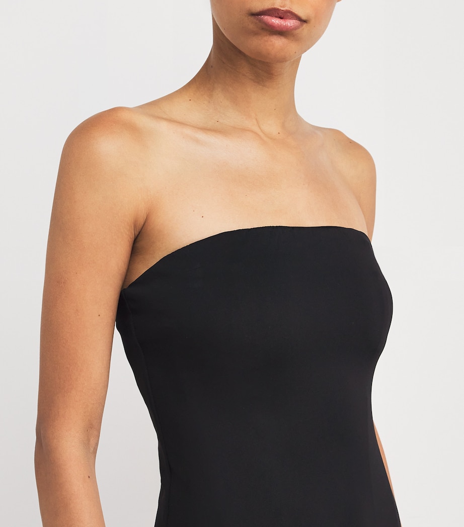 Scuba Corset Strapless Bodysuit 001BLACK Image 6