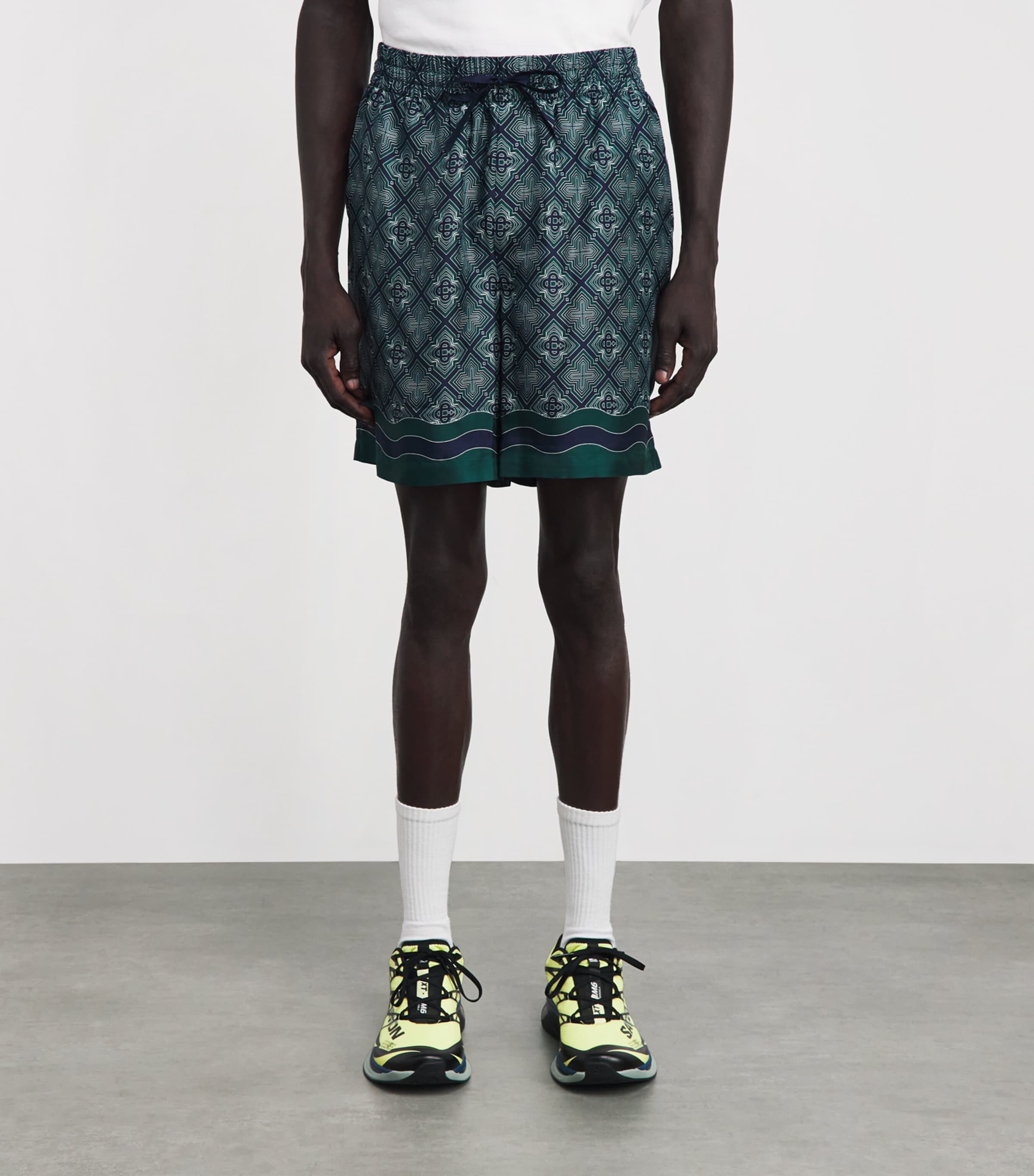 Casablanca Mens Silk Radiating Monogram Shorts Radiating Monogram Image 4