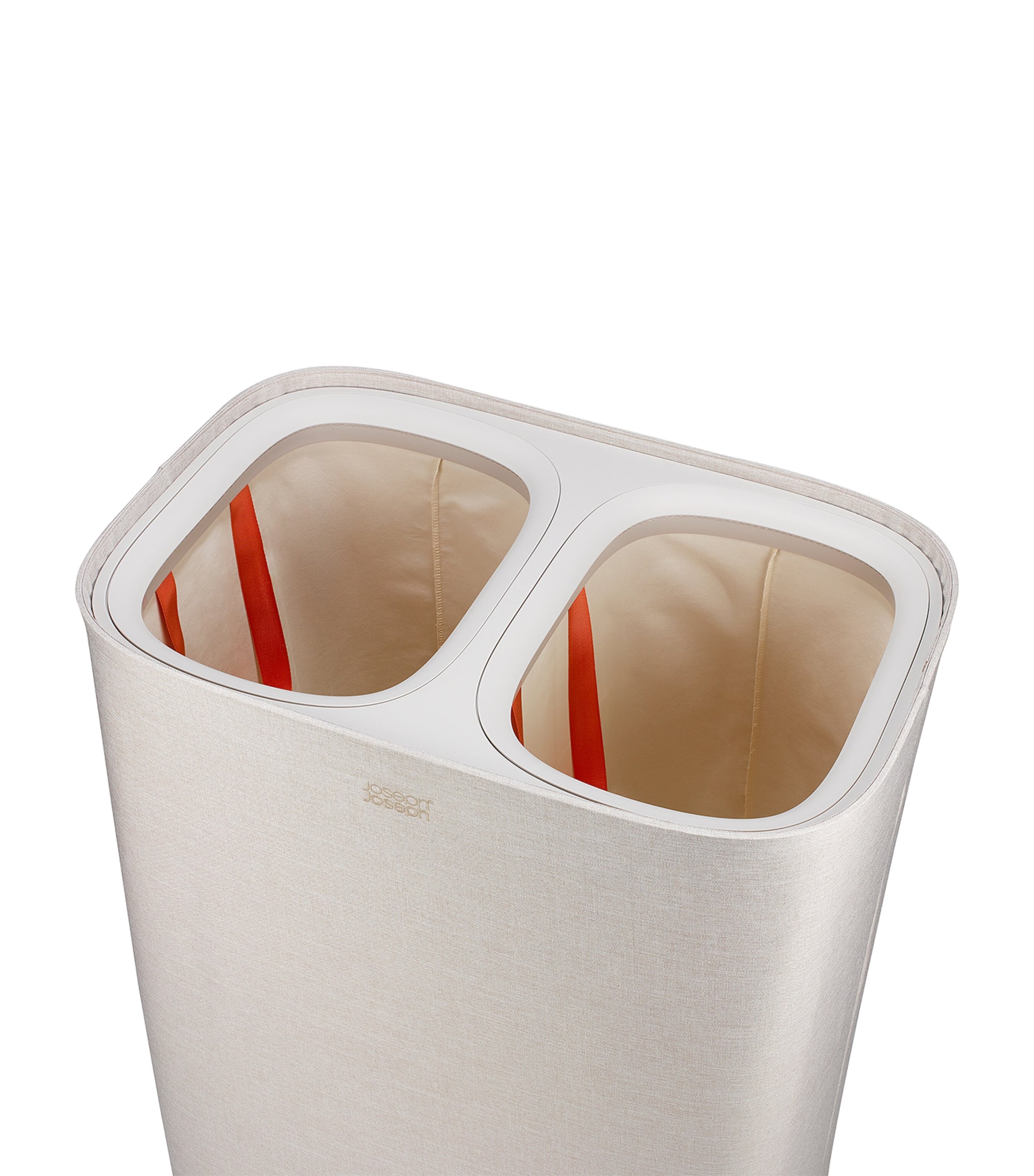 Joseph Joseph Total 2 Twin Laundry Basket (90L) Pale Mushroom Image 3