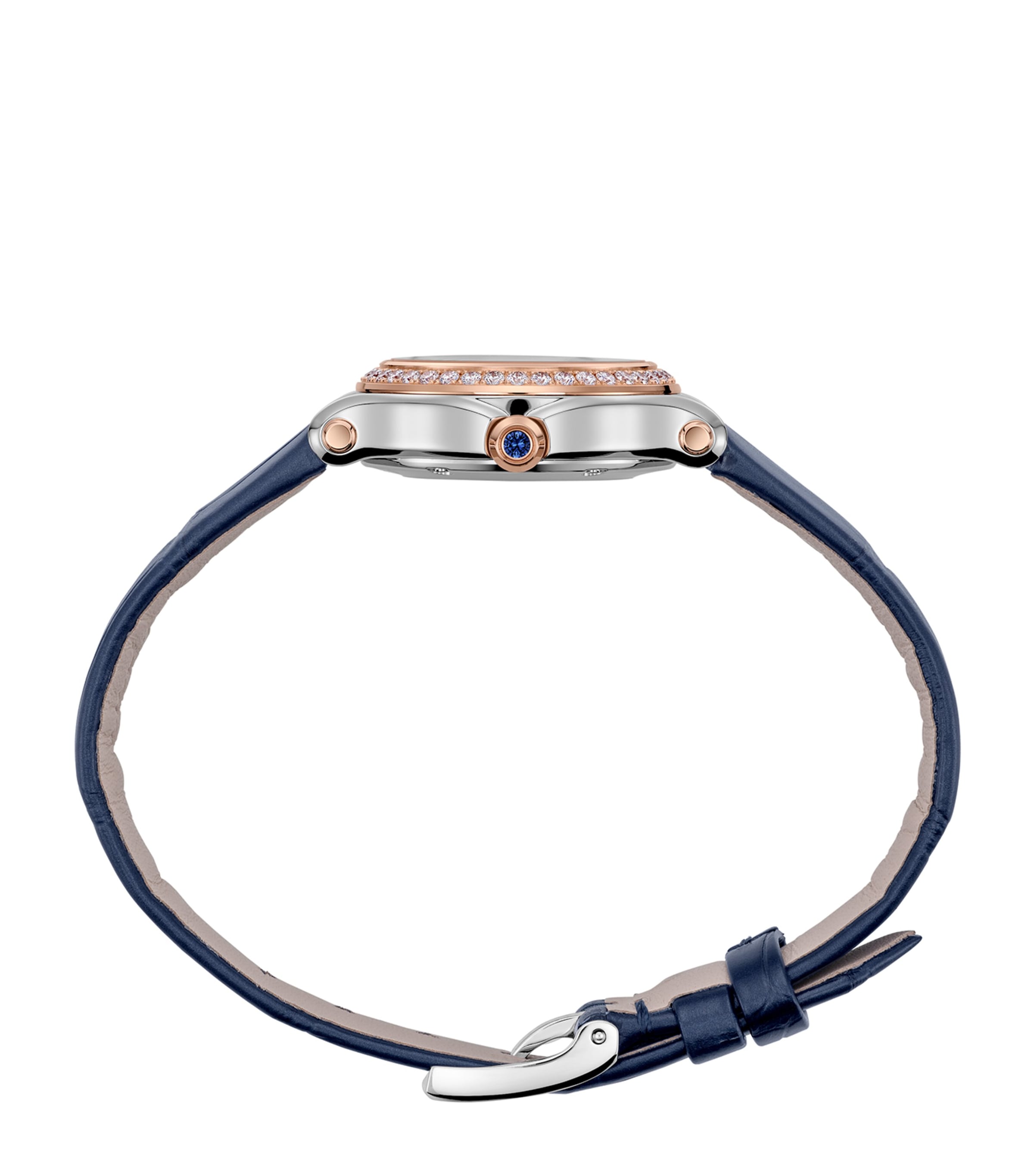 Rose Gold, Stainless Steel and Diamond Happy Sport Watch 25mm ROSE GOLD/STAINLESS Image 3