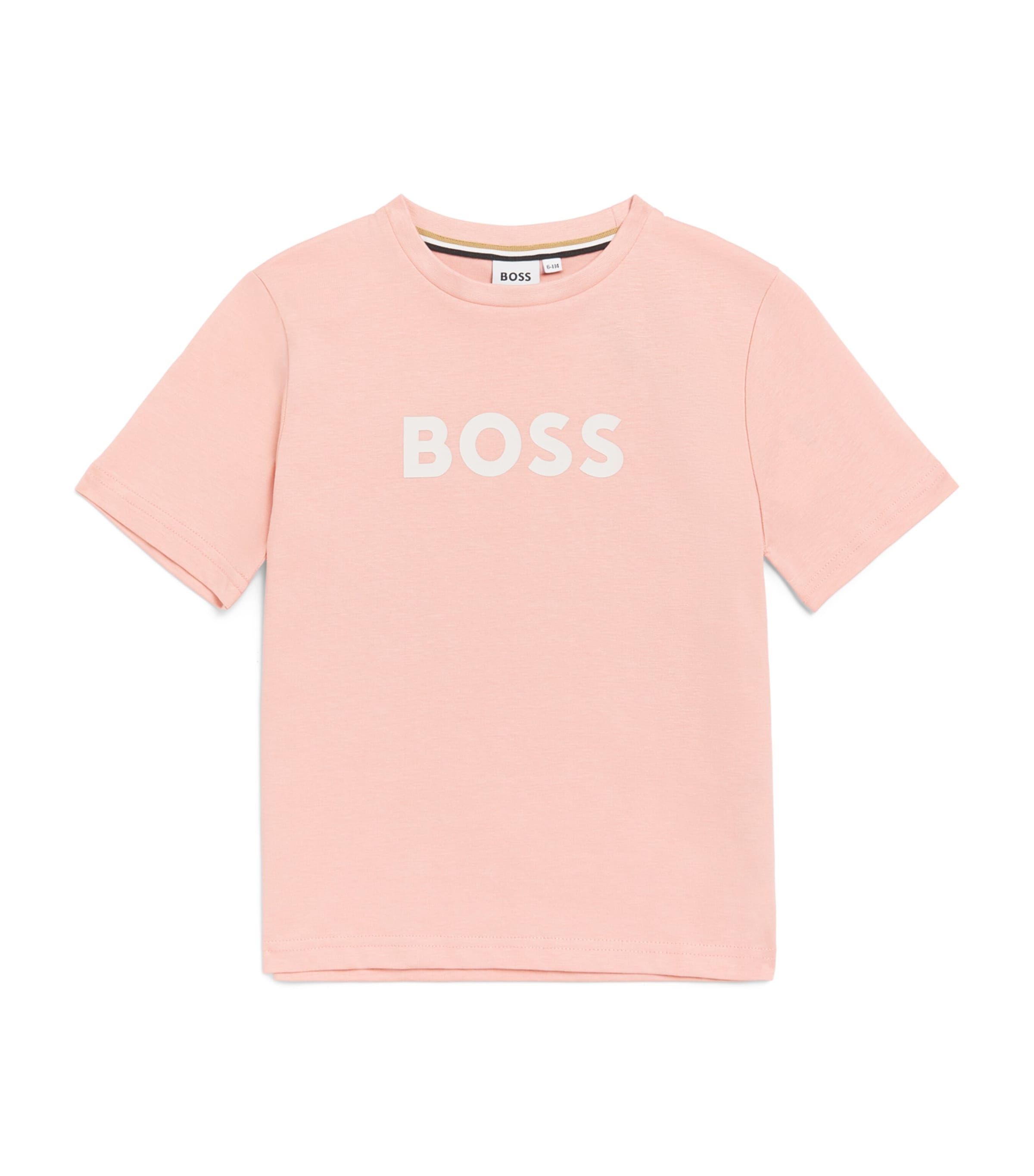 BOSS Kidswear Cotton Logo T-Shirt (4-16 Years) Washed Pink Image 1