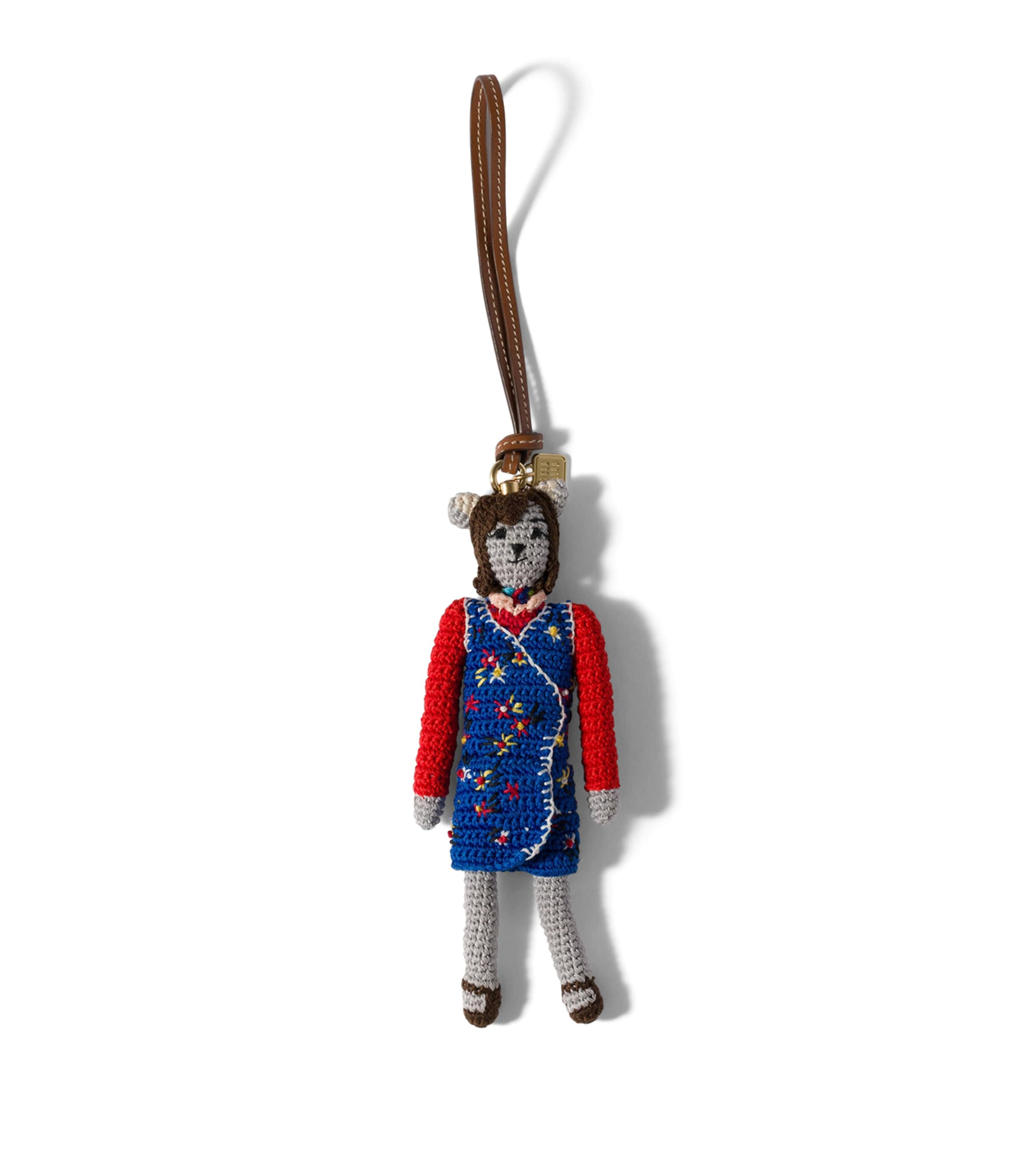 Miu Miu Woven Yarn Keyring Light Blue Image 1