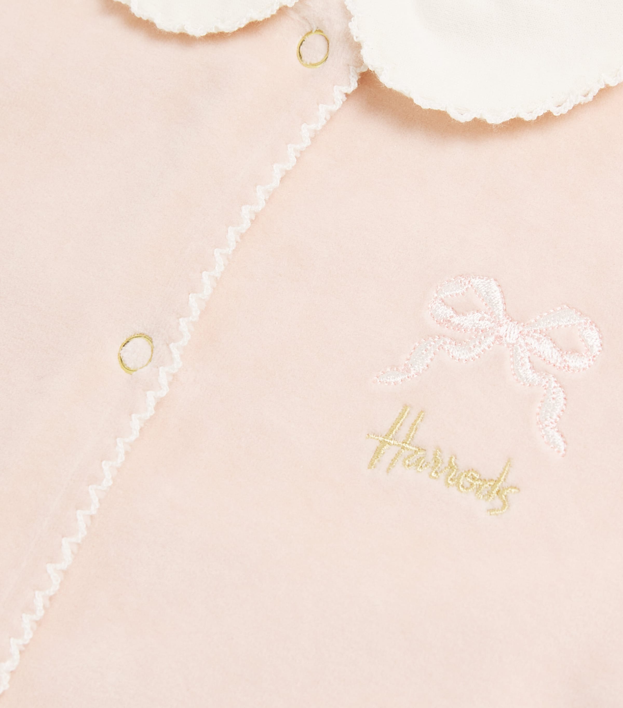 Velour Embroidered All-In-One (0-18 Months) PINK Image 3