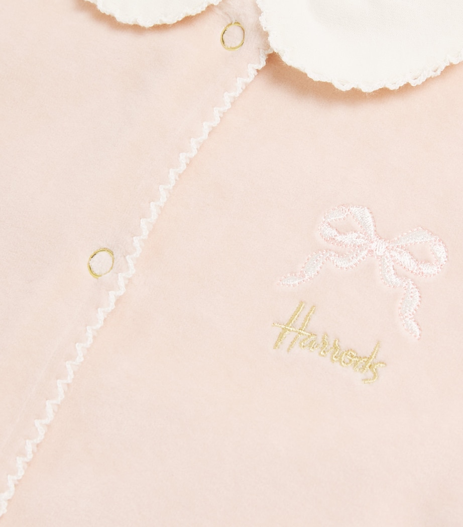 Velour Embroidered All-In-One (0-18 Months) PINK Image 3