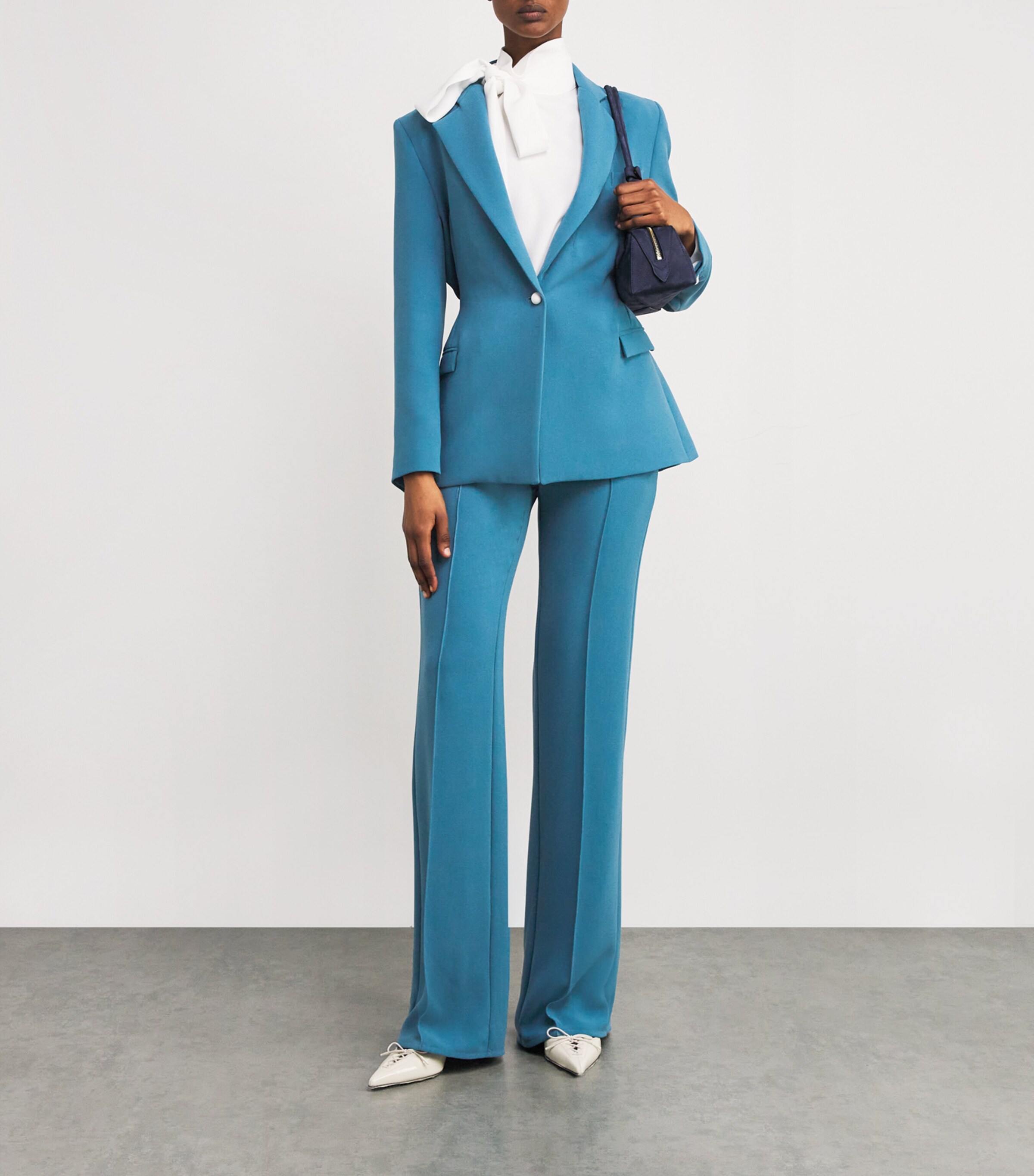 Edeline Lee Womens Ruched-Back Lola Blazer Cor Image 2