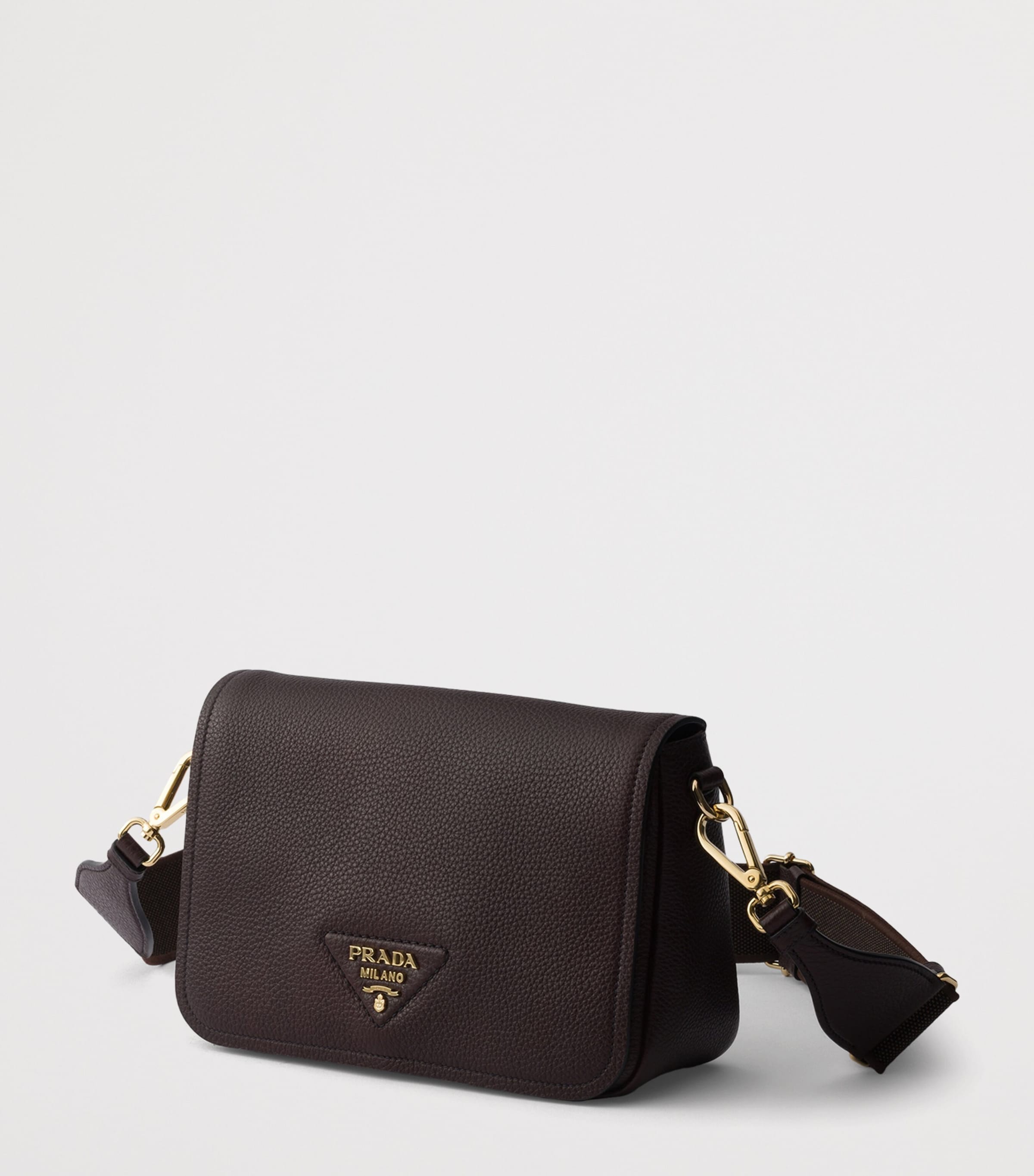 Prada Leather Cross-Body Bag Brown Image 2