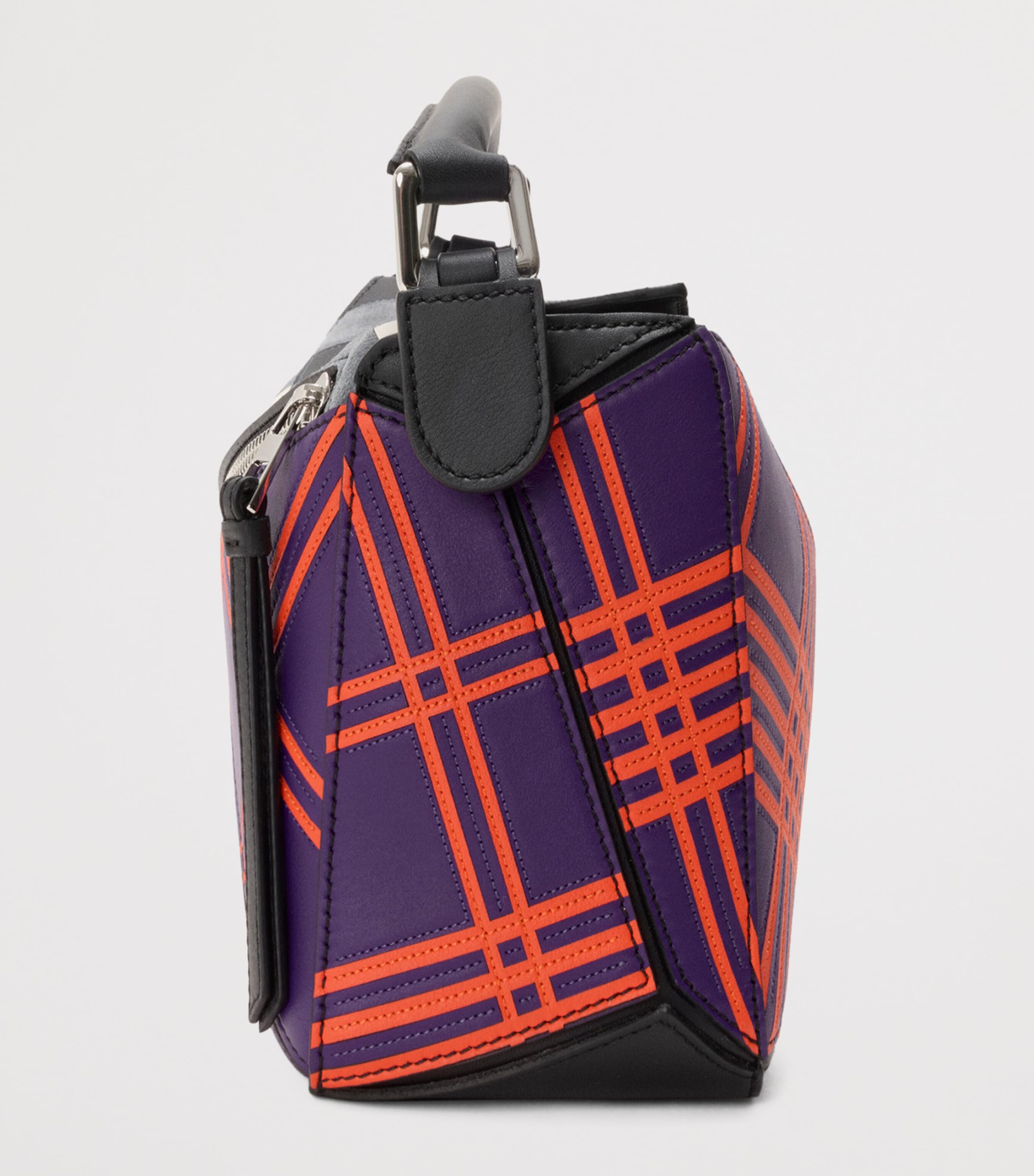 LOEWE x Cosima Von Bonin Small Leather Puzzle Top-Handle Bag Deep Purple/multi Image 3