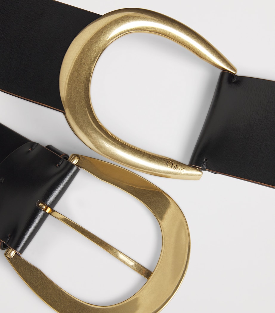 Leather Belt BLACK Image 3