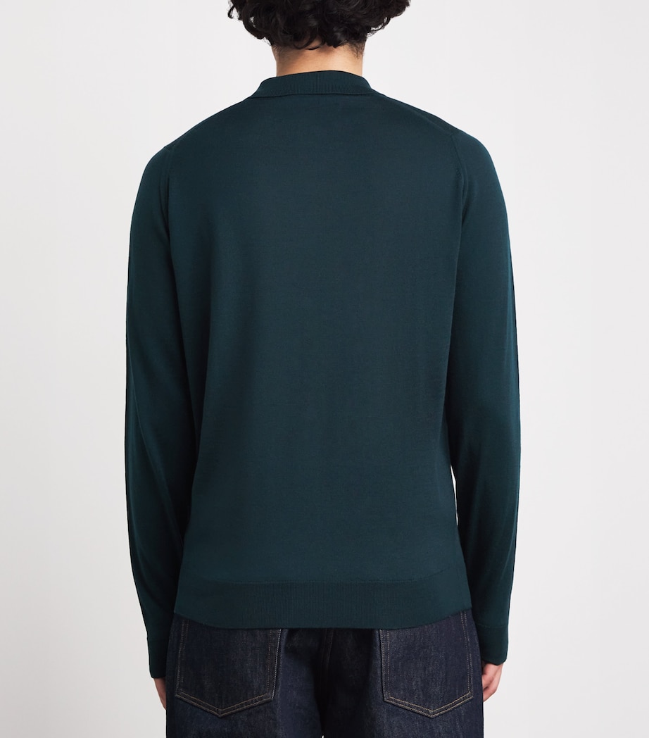 Merino Wool Belper Polo Shirt RICHARDSON GREEN Image 4