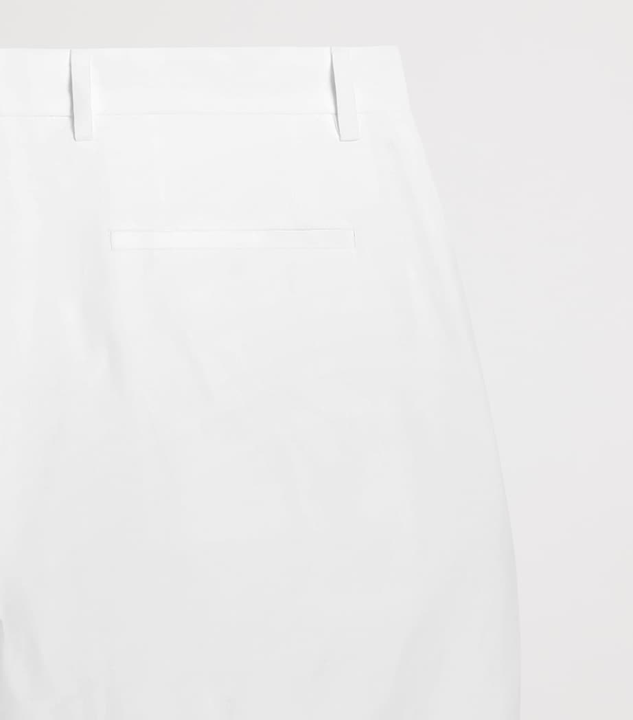 Dolce&Gabbana Mens Linen Tailored Trousers Optical White Image 3