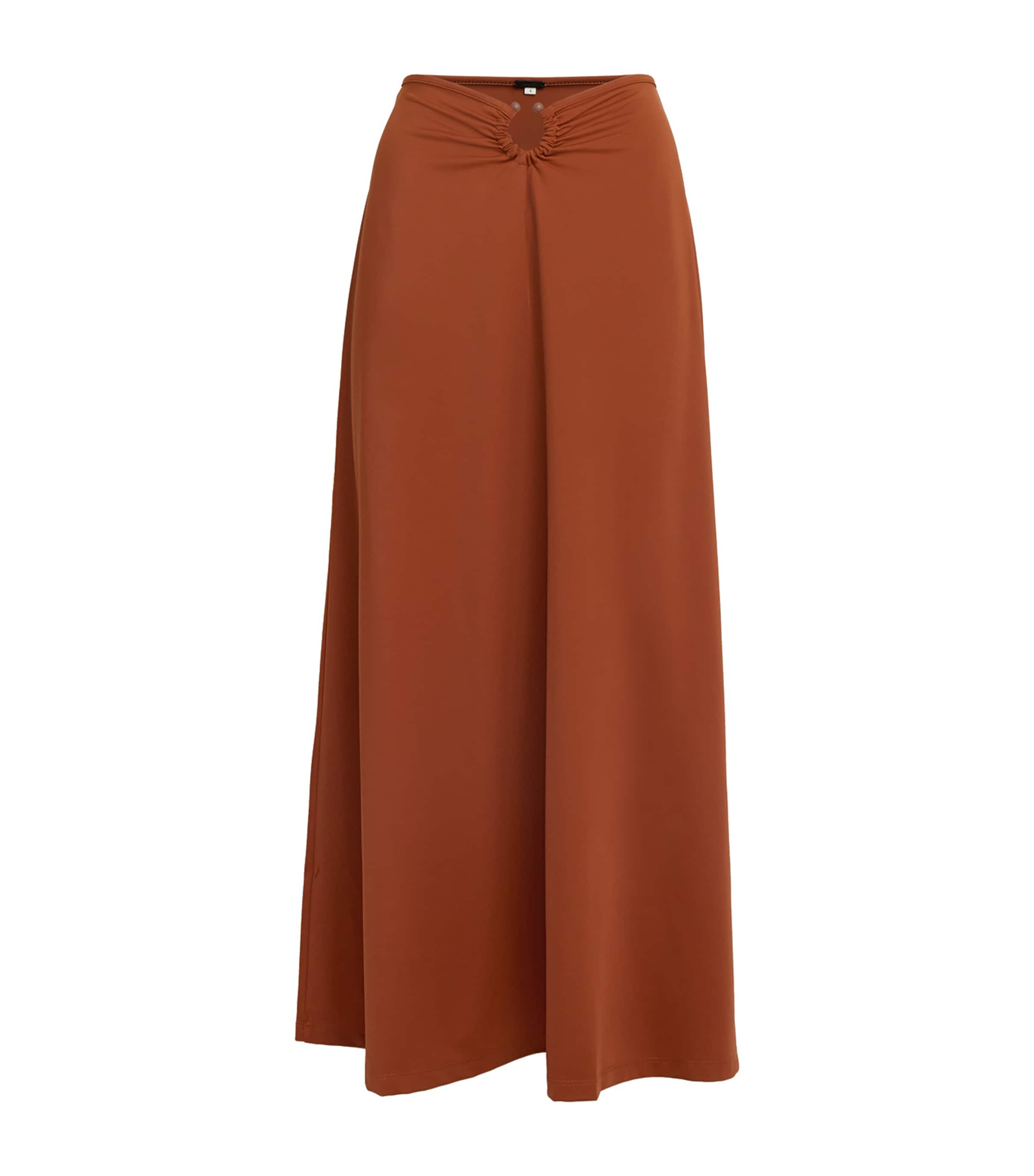 Shop Johanna Ortiz Breath Of Life Midi Skirt In Orange