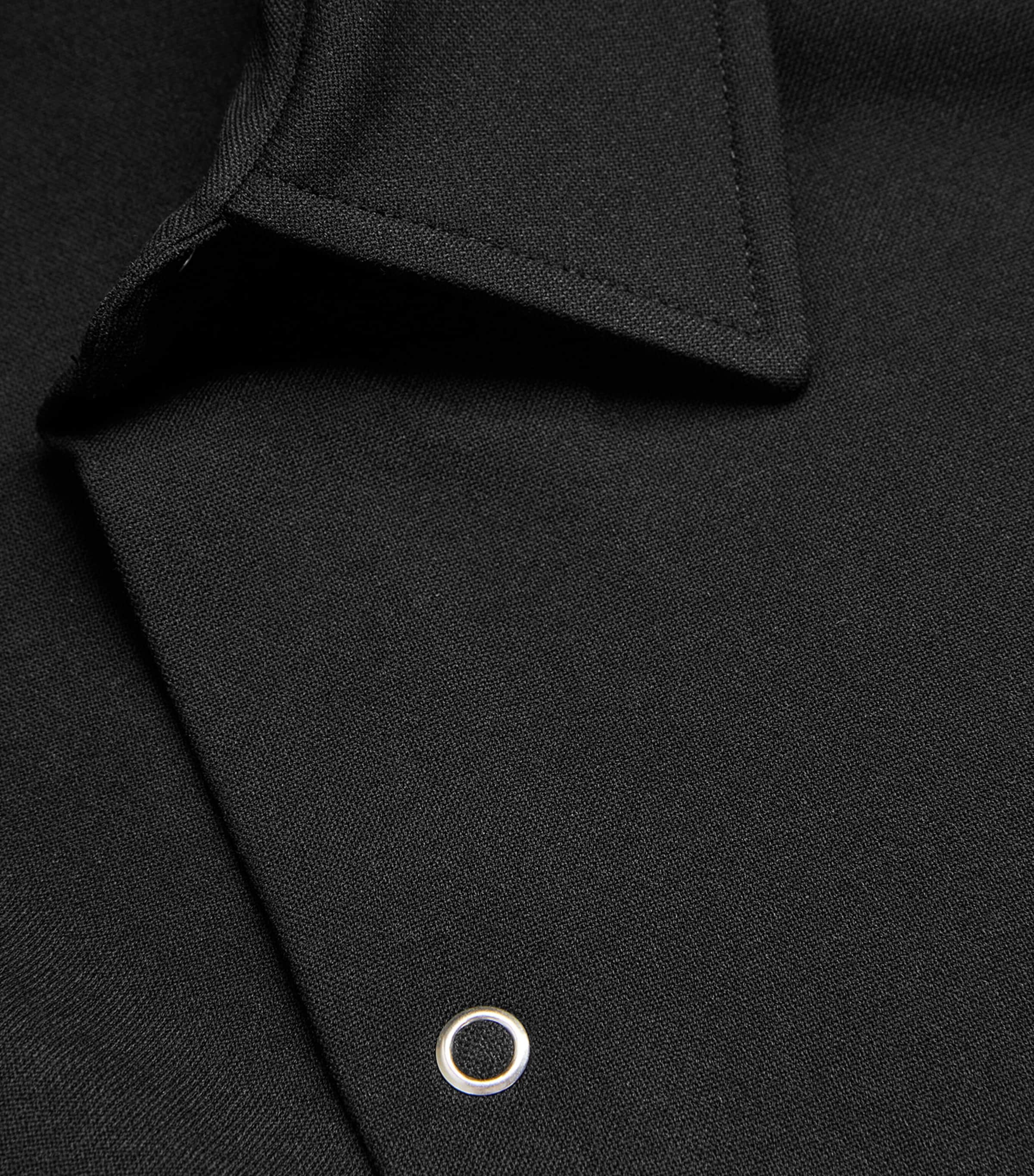 Long-Sleeve Press-Stud Shirt BLACK Image 5