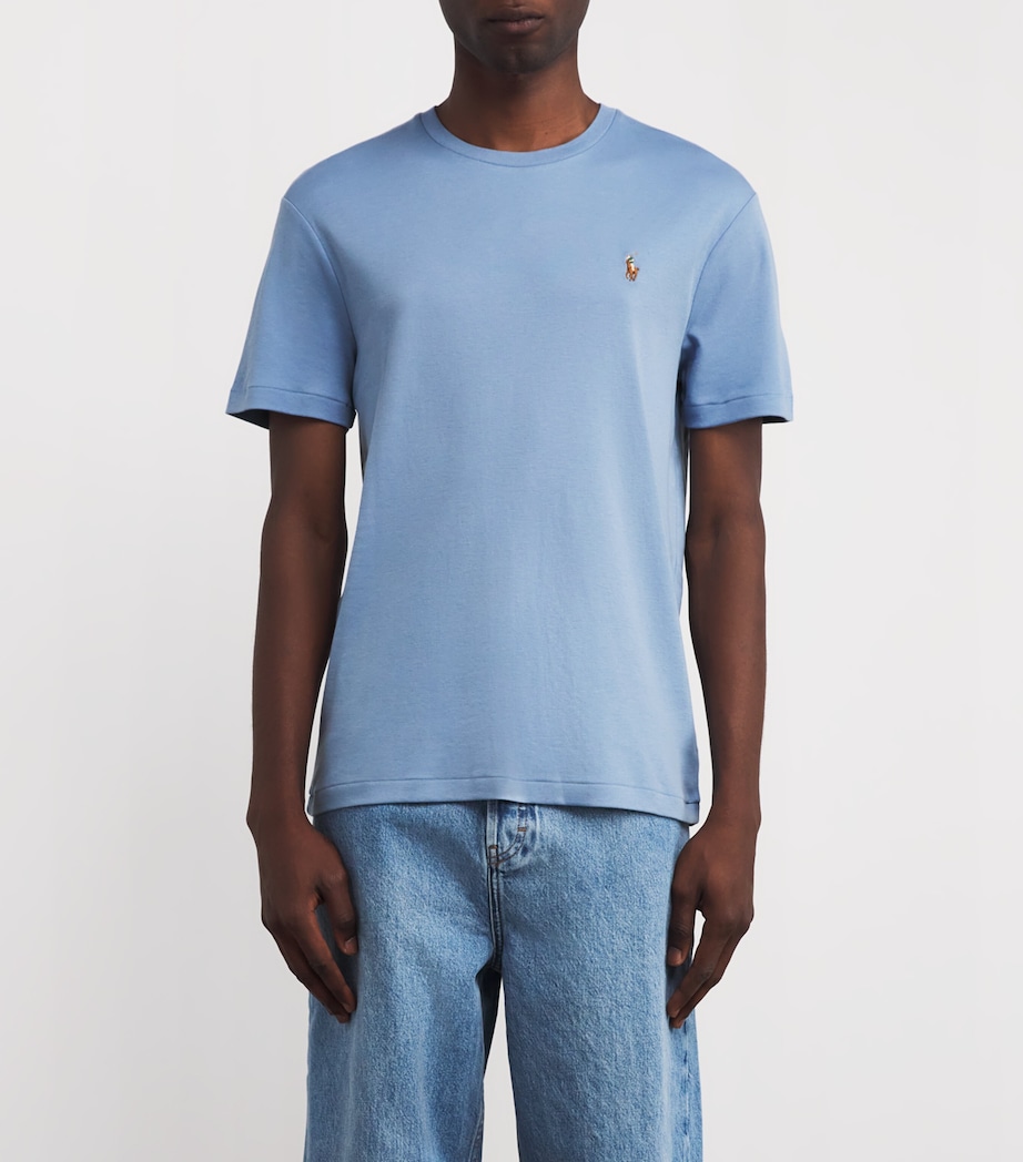 Pima Cotton T-Shirt BLUE Image 3