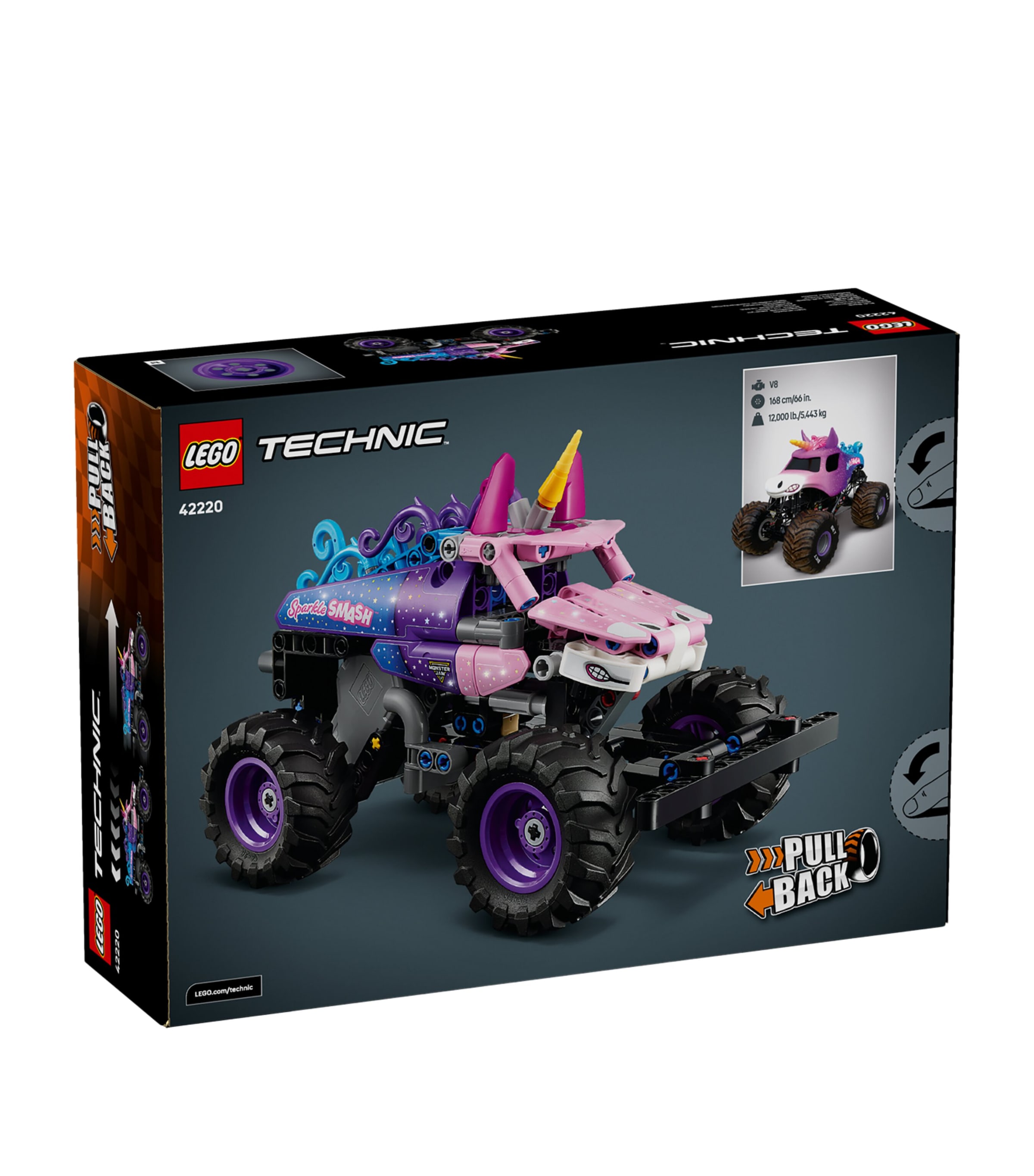 Technic Monster Jam Sparkle Smash Pull-Back Truck 42220 MULTI Image 2
