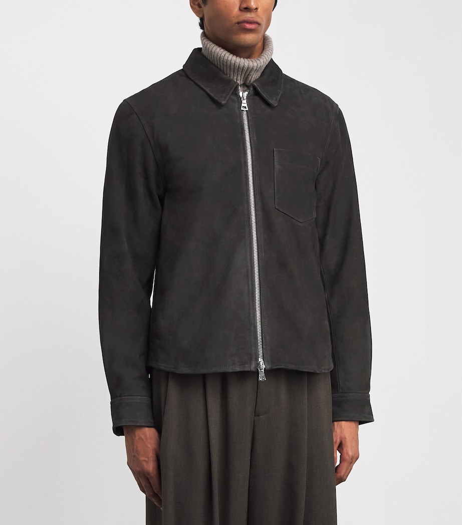 Suede Zip Overshirt ANTHRACITE Image 3