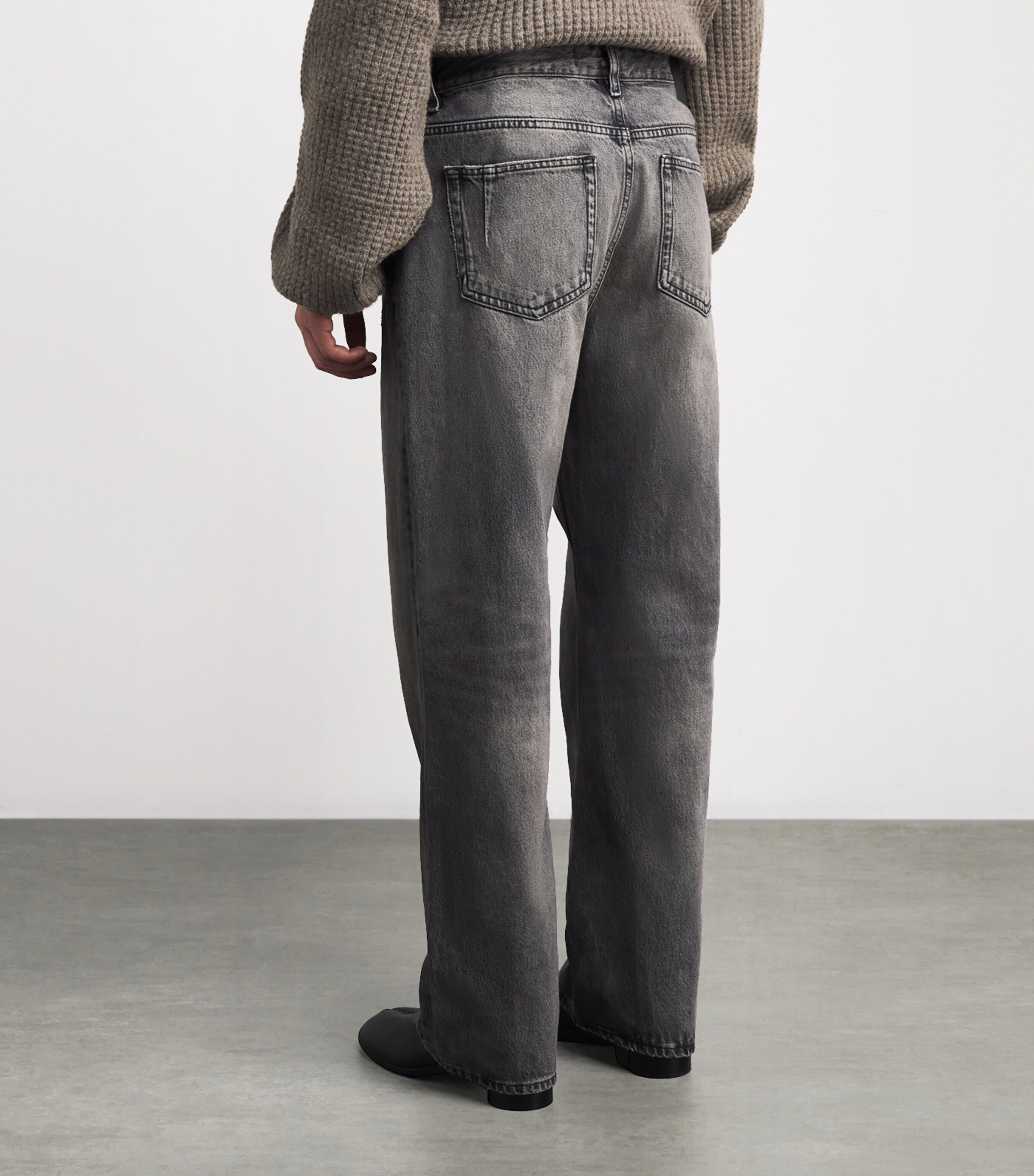 Won Hundred Mens Genoa Straight Jeans Tinted Grey Image 4