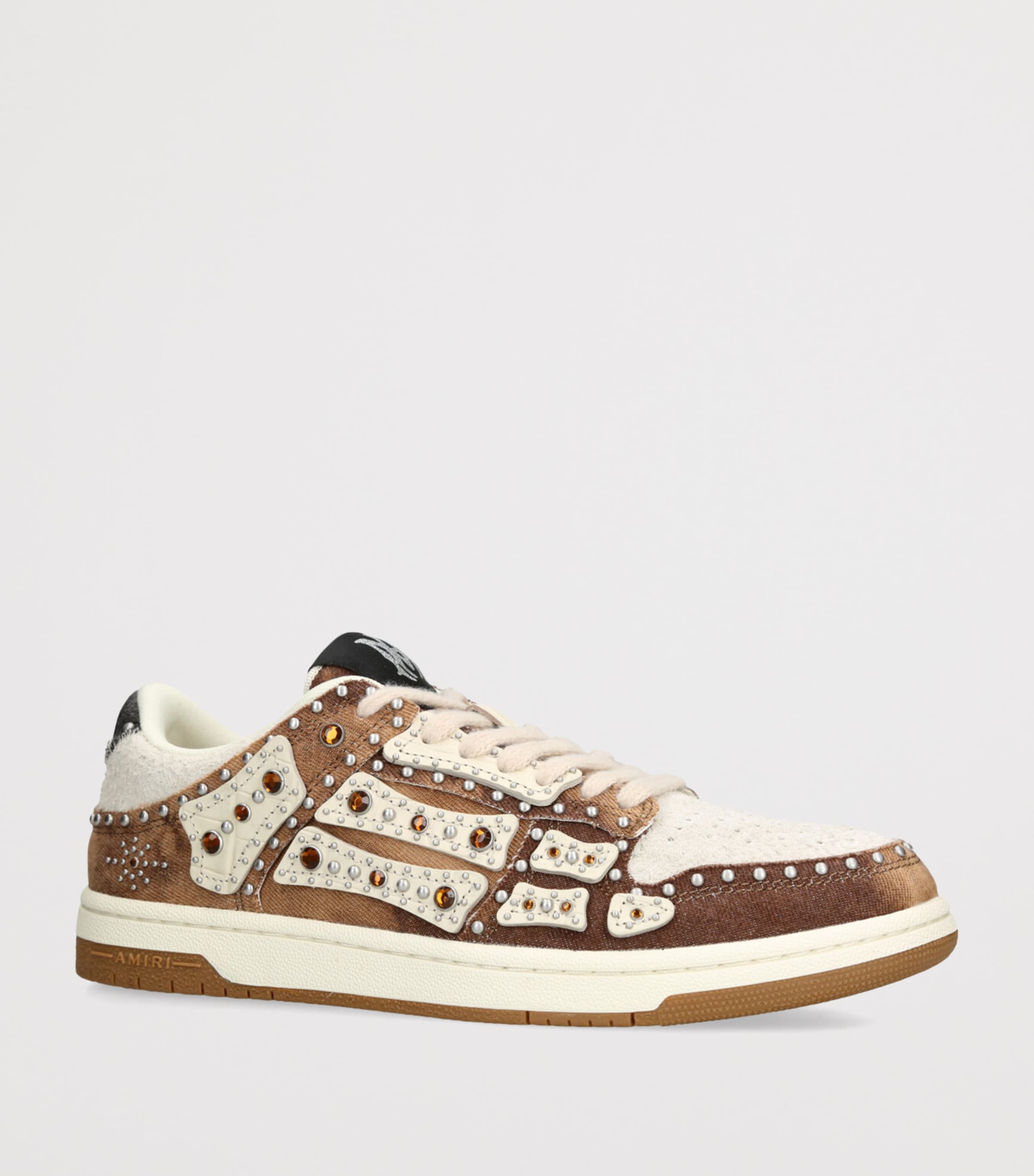 Embellished Skel Top Low Sneakers TAN COMB Image 3
