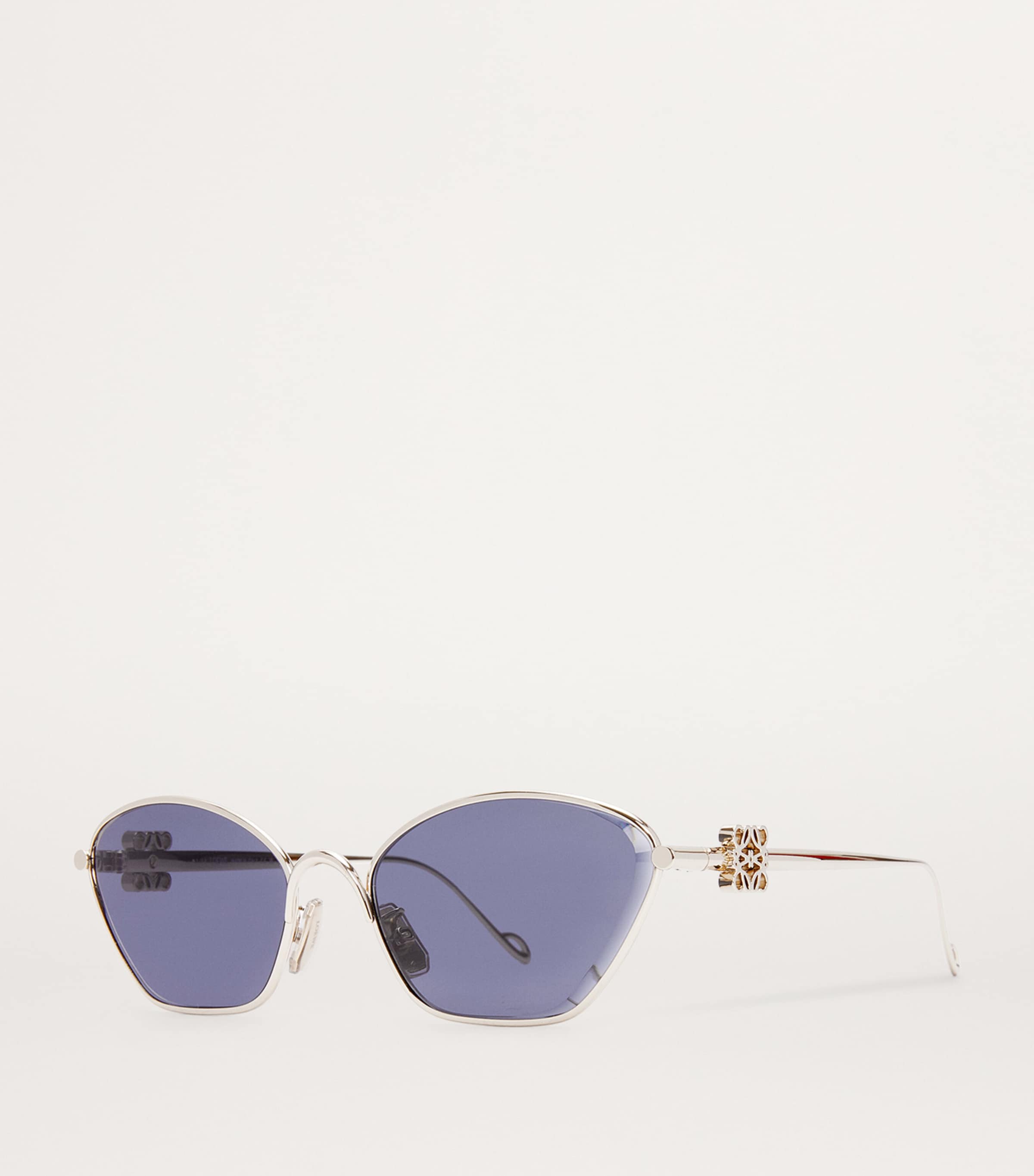 Anagram Hexagonal Sunglasses SOLID BLUE Image 2