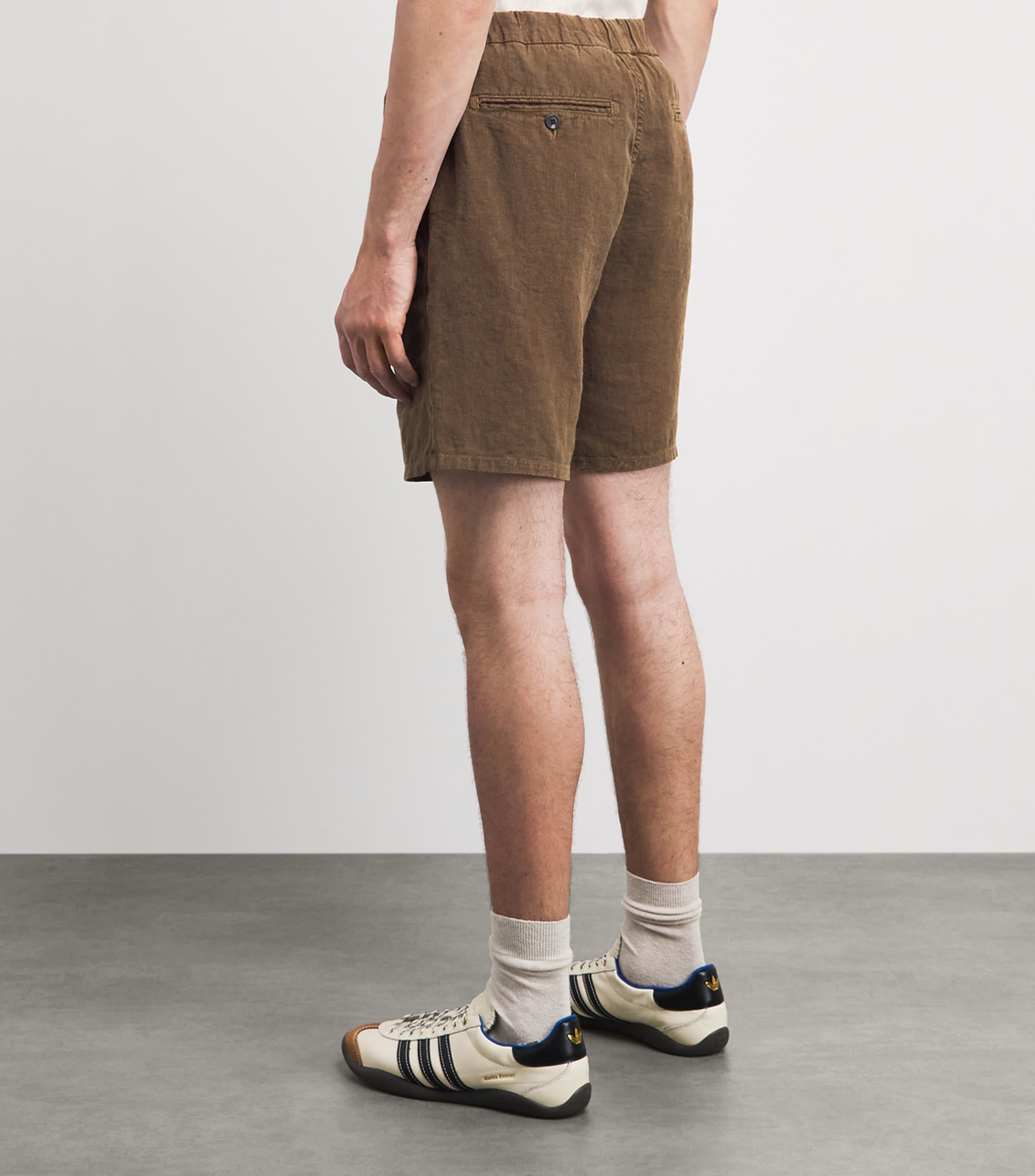 Citizens of Humanity Mens Linen Drawstring Shorts Kelp Image 5