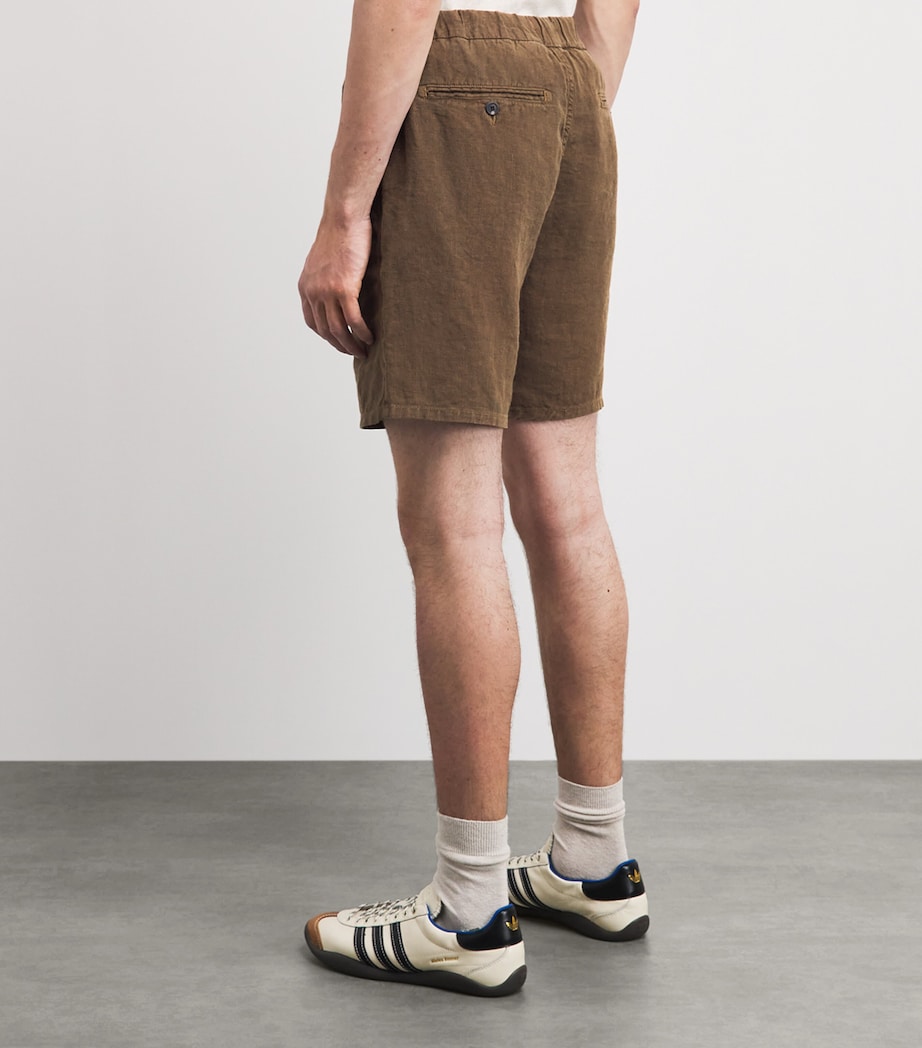 Citizens of Humanity Mens Linen Drawstring Shorts Kelp Image 5