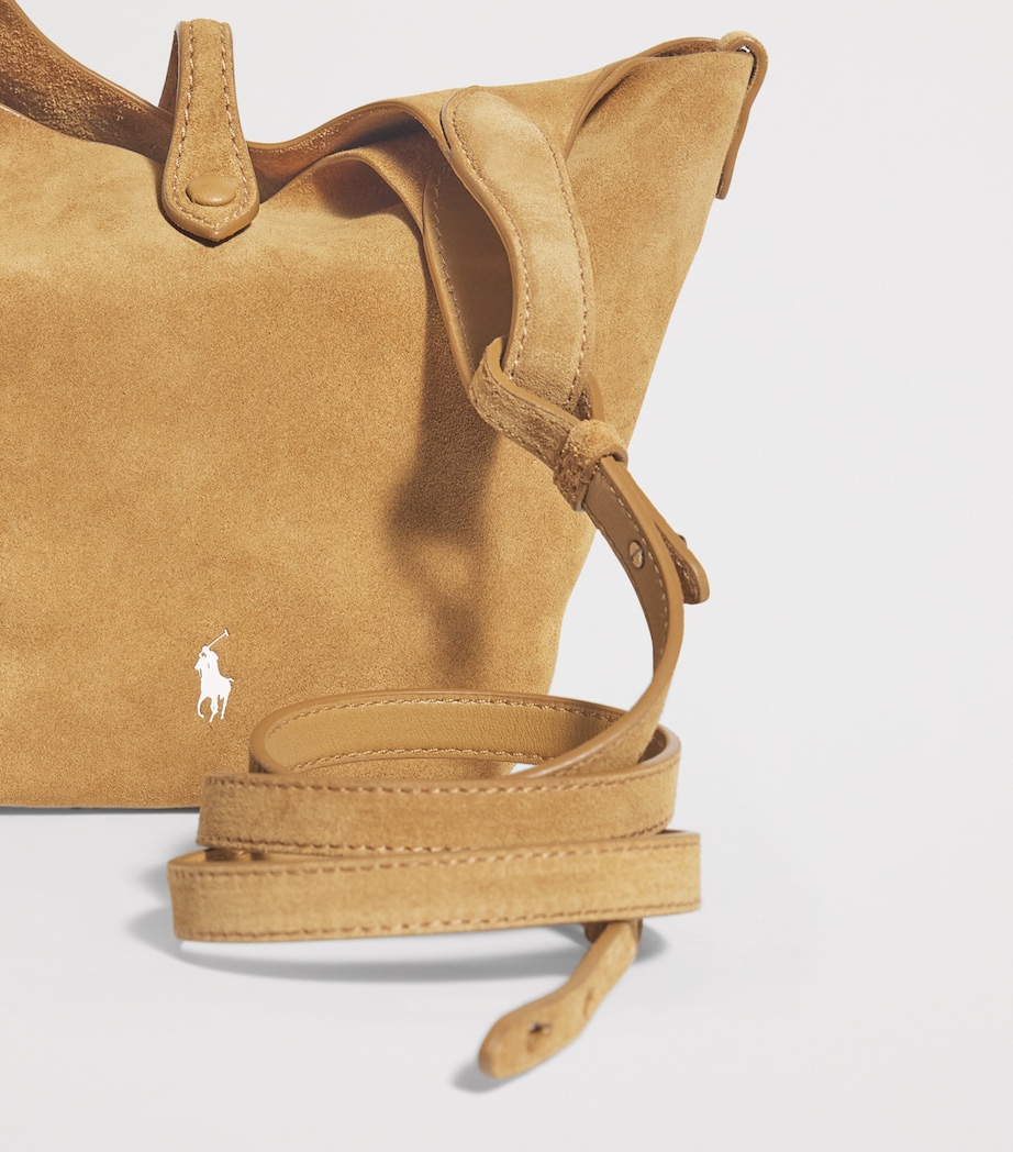 Small Suede Polo Play Cross-Body Bag CARAMEL Image 4