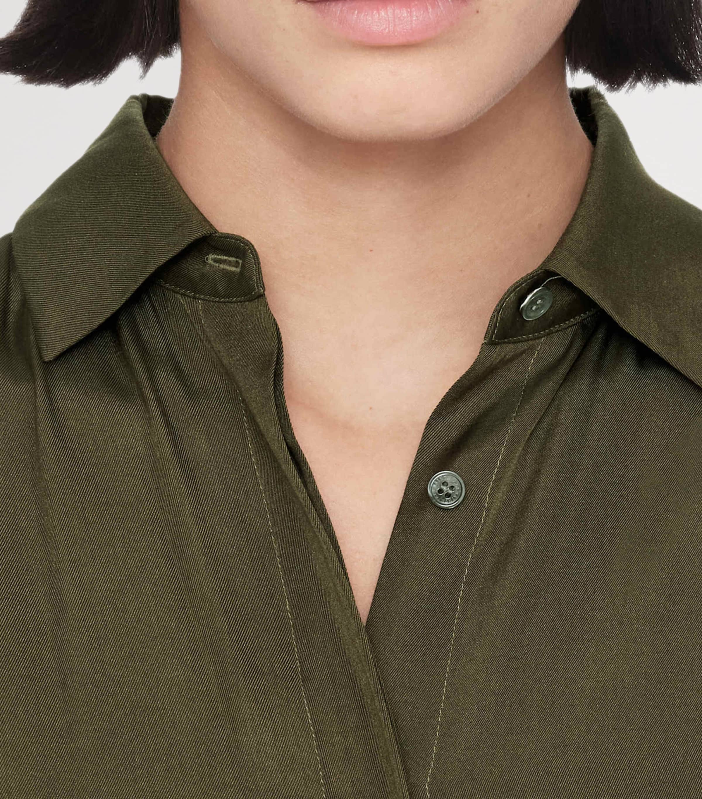 AllSaints Womens Noora Shirt Dress Washed Khaki Image 5